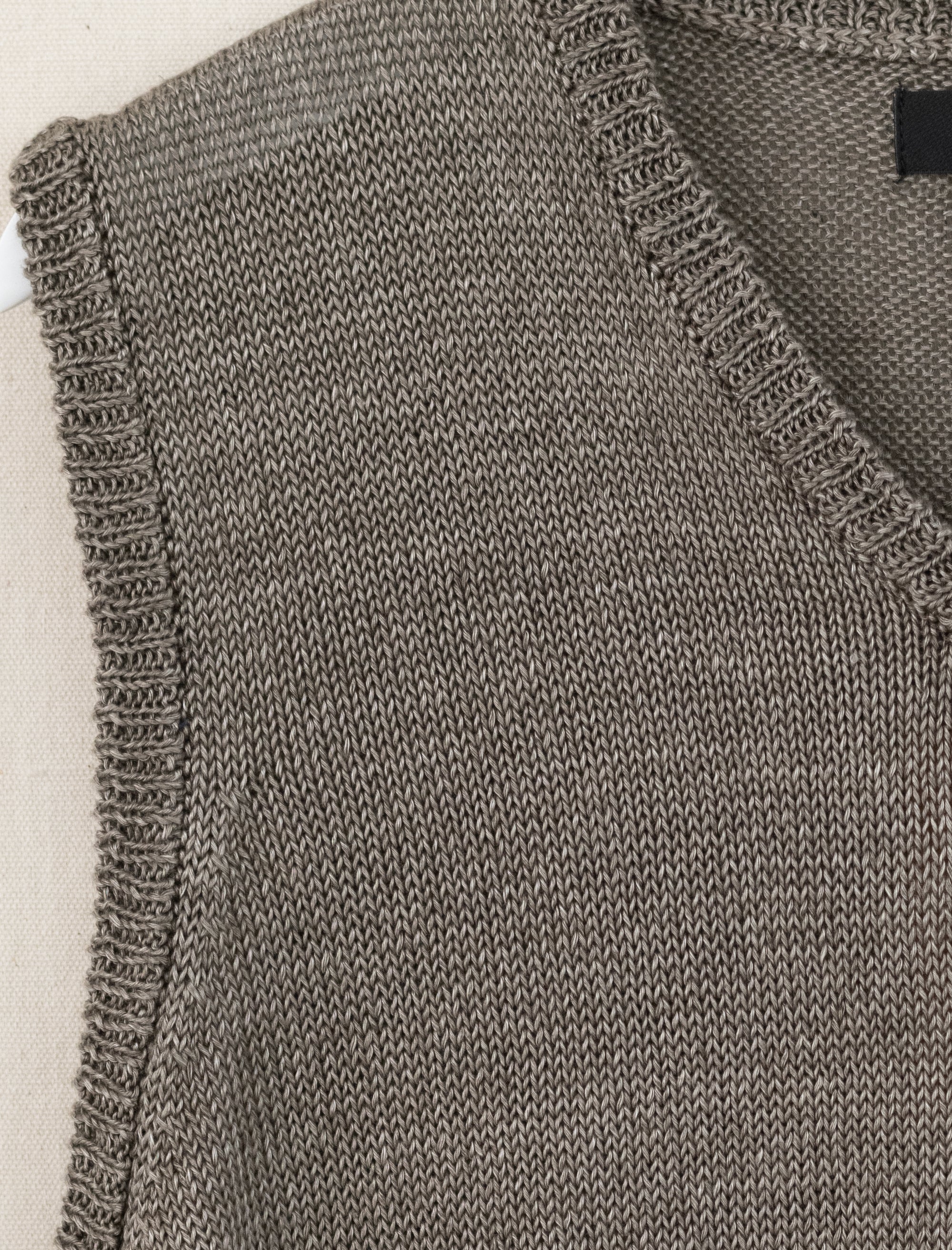 Loose Knit Linen Vest (Stone)