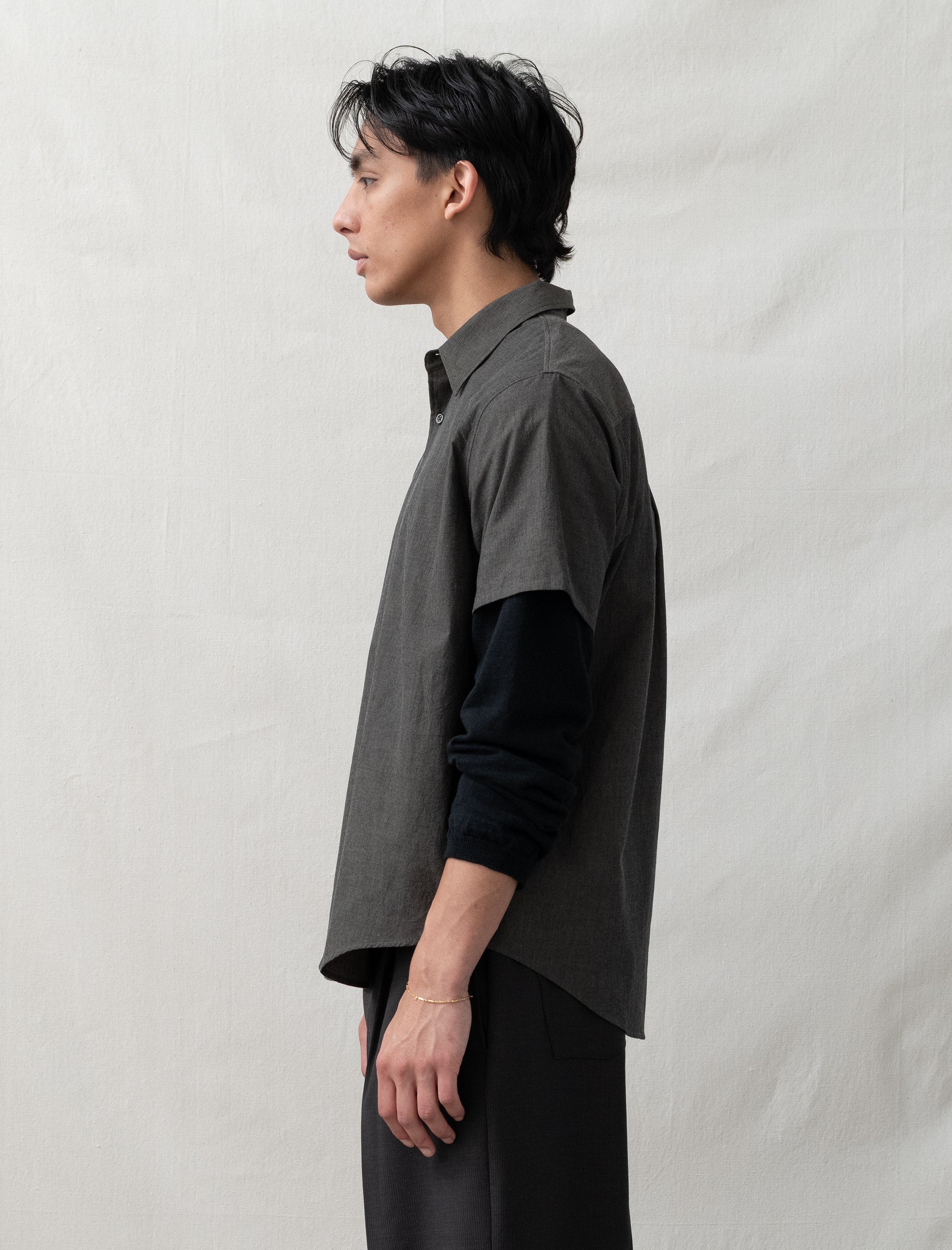 Lynn Tumbled Poplin S/S Shirt (Brown Pearl)