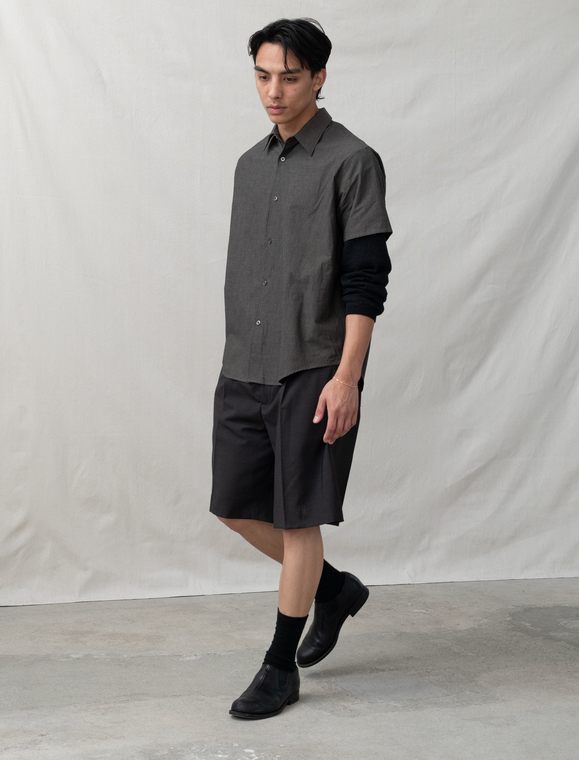 Lynn Tumbled Poplin S/S Shirt (Brown Pearl)