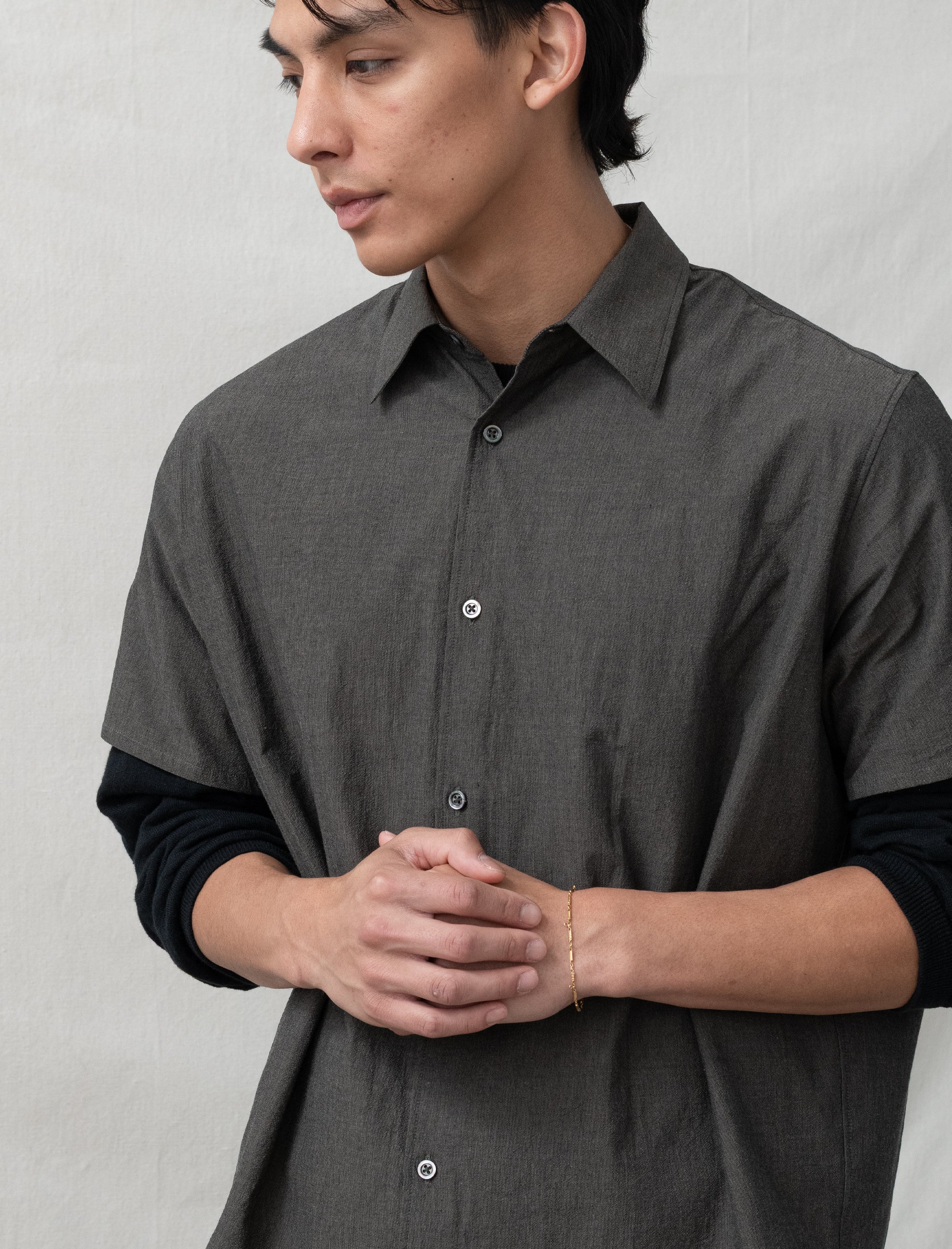 Lynn Tumbled Poplin S/S Shirt (Brown Pearl)