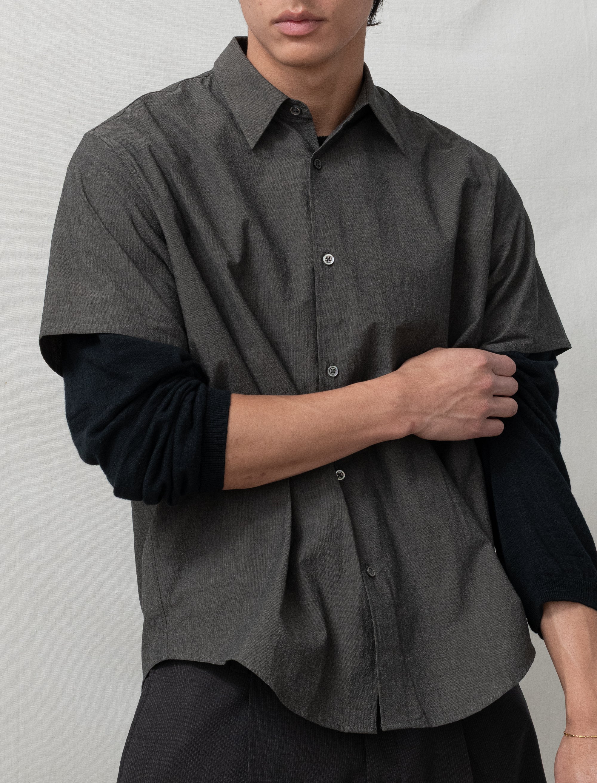 Lynn Tumbled Poplin S/S Shirt (Brown Pearl)