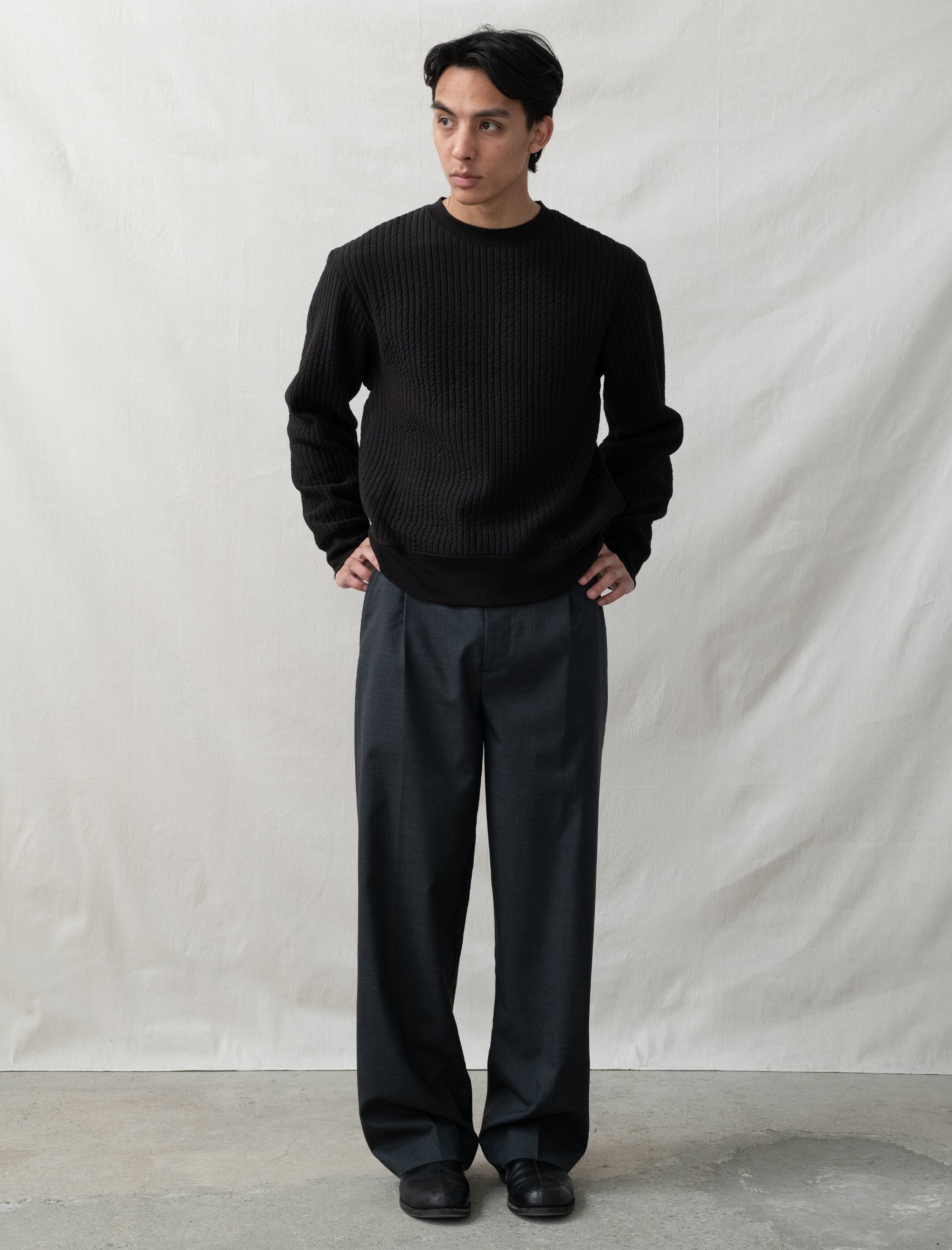 Padded Crewneck (Shadow)