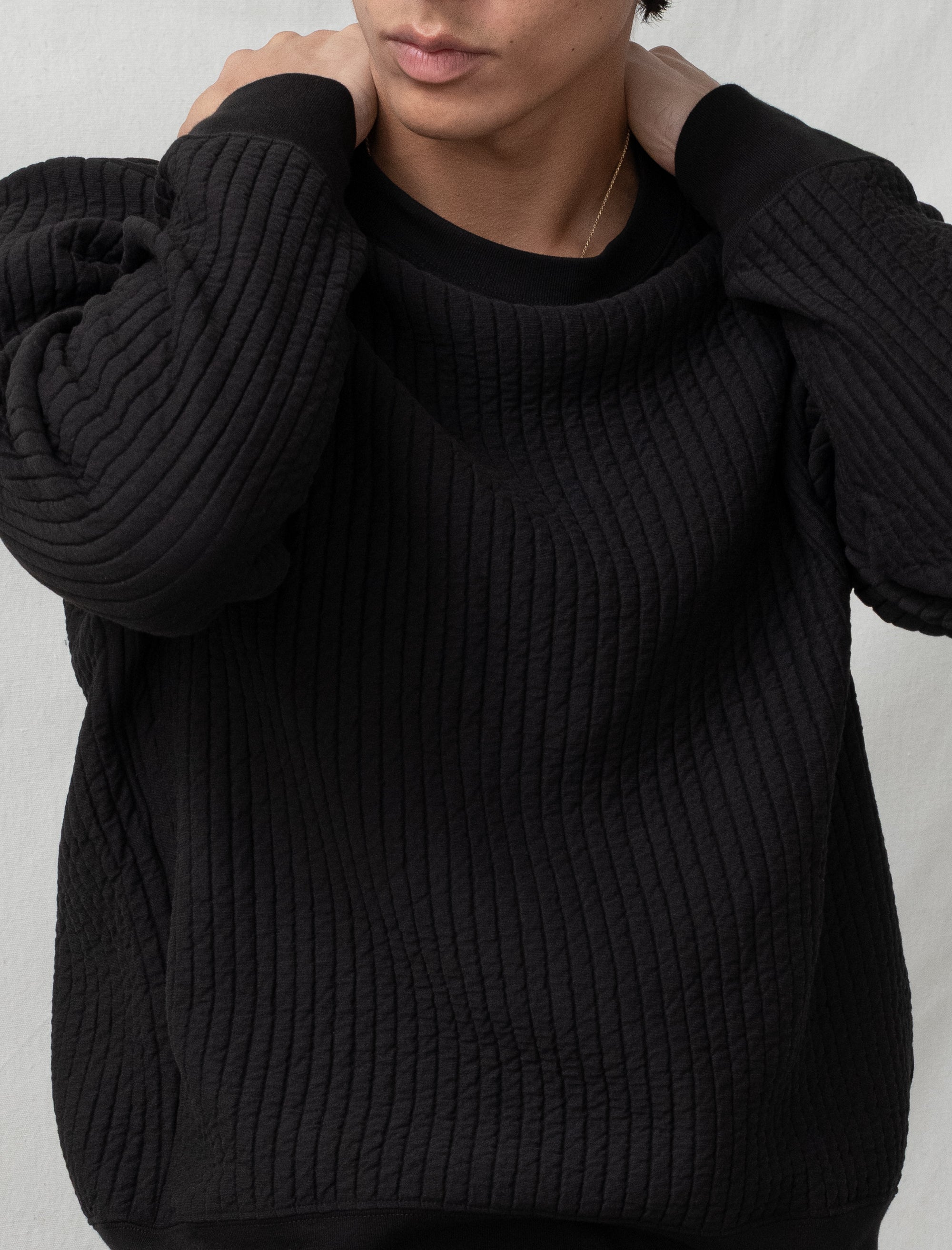Padded Crewneck (Shadow)