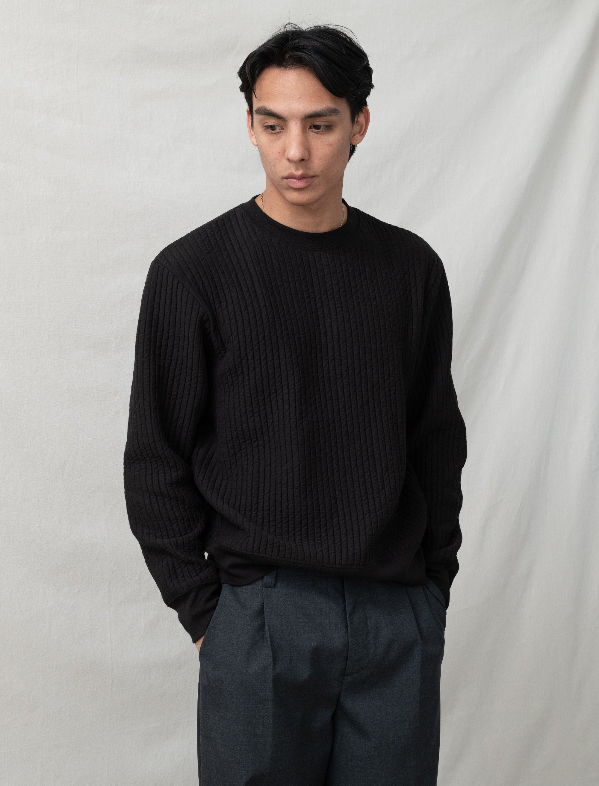 Padded Crewneck (Shadow)