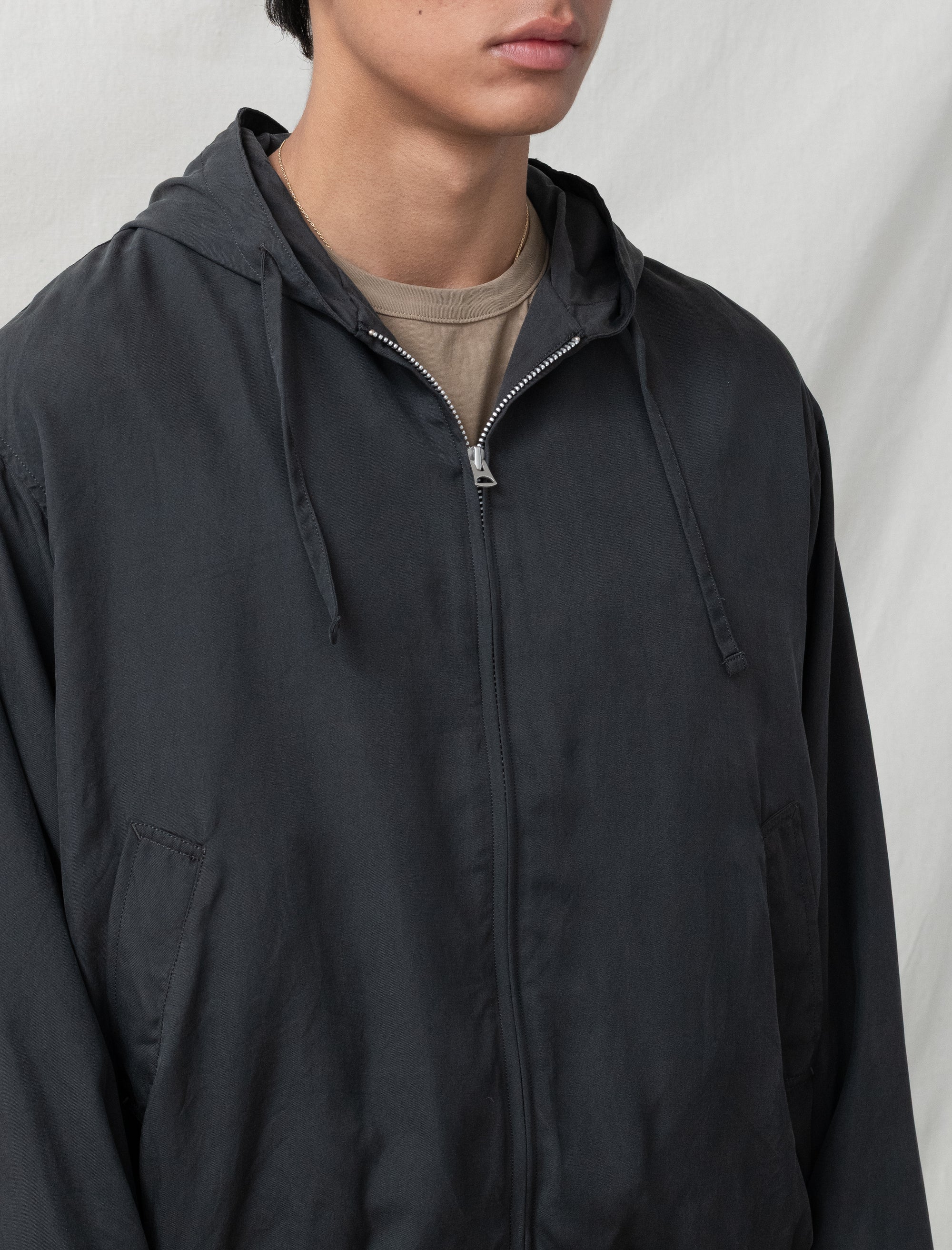 Kaptain Sunshine Silk Zip Jacket (Faded Black)