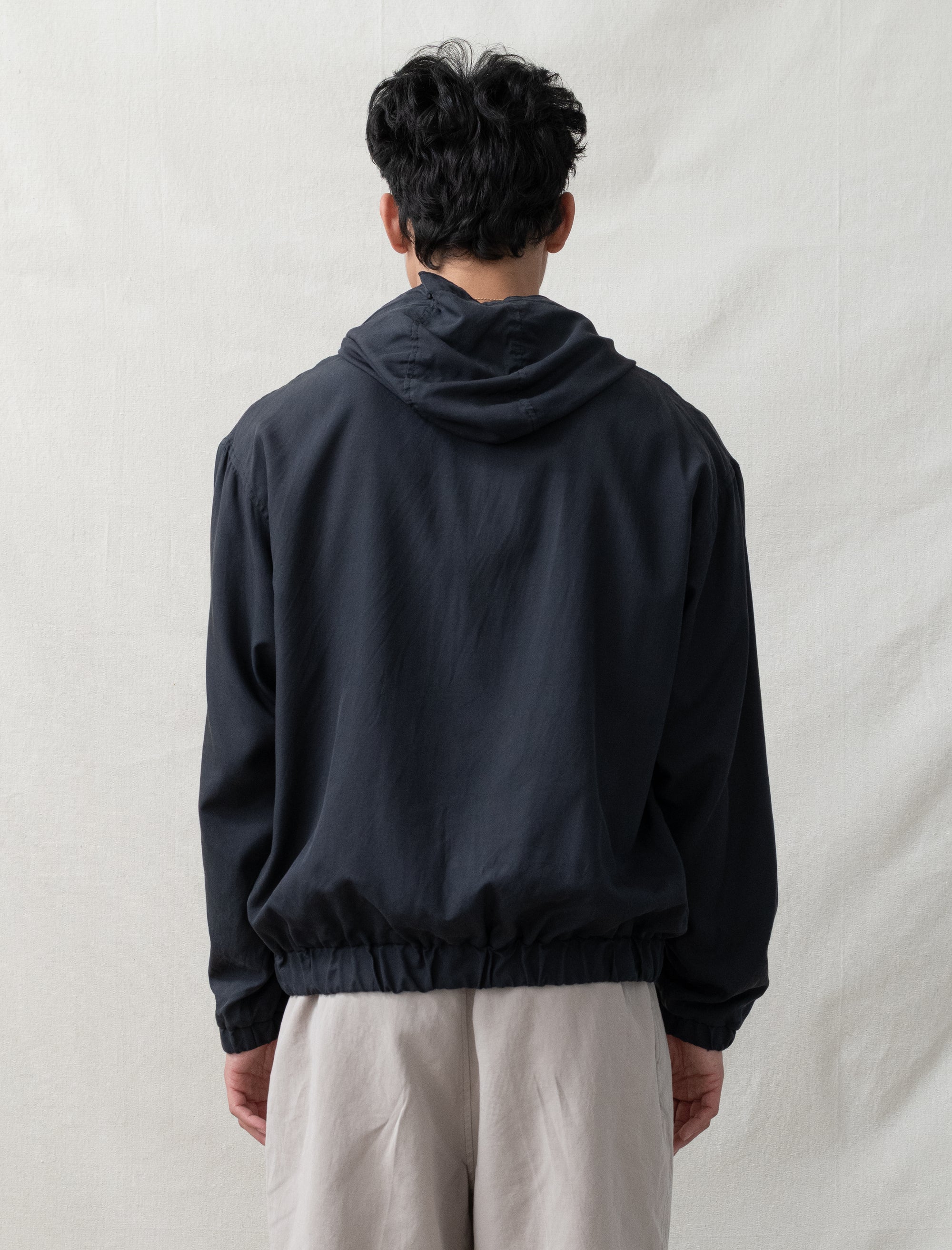 Kaptain Sunshine Silk Zip Jacket (Navy)