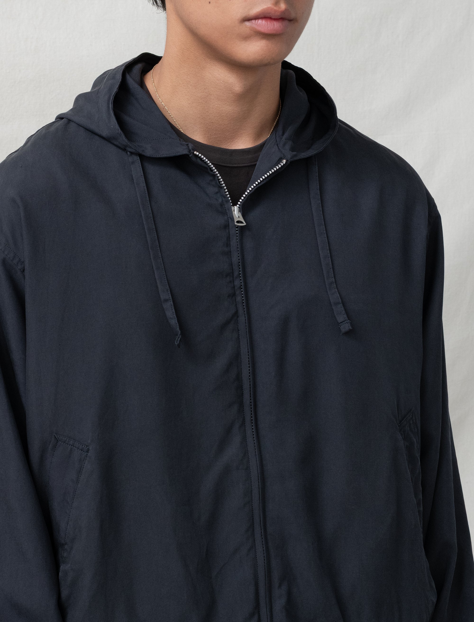 Kaptain Sunshine Silk Zip Jacket (Navy)