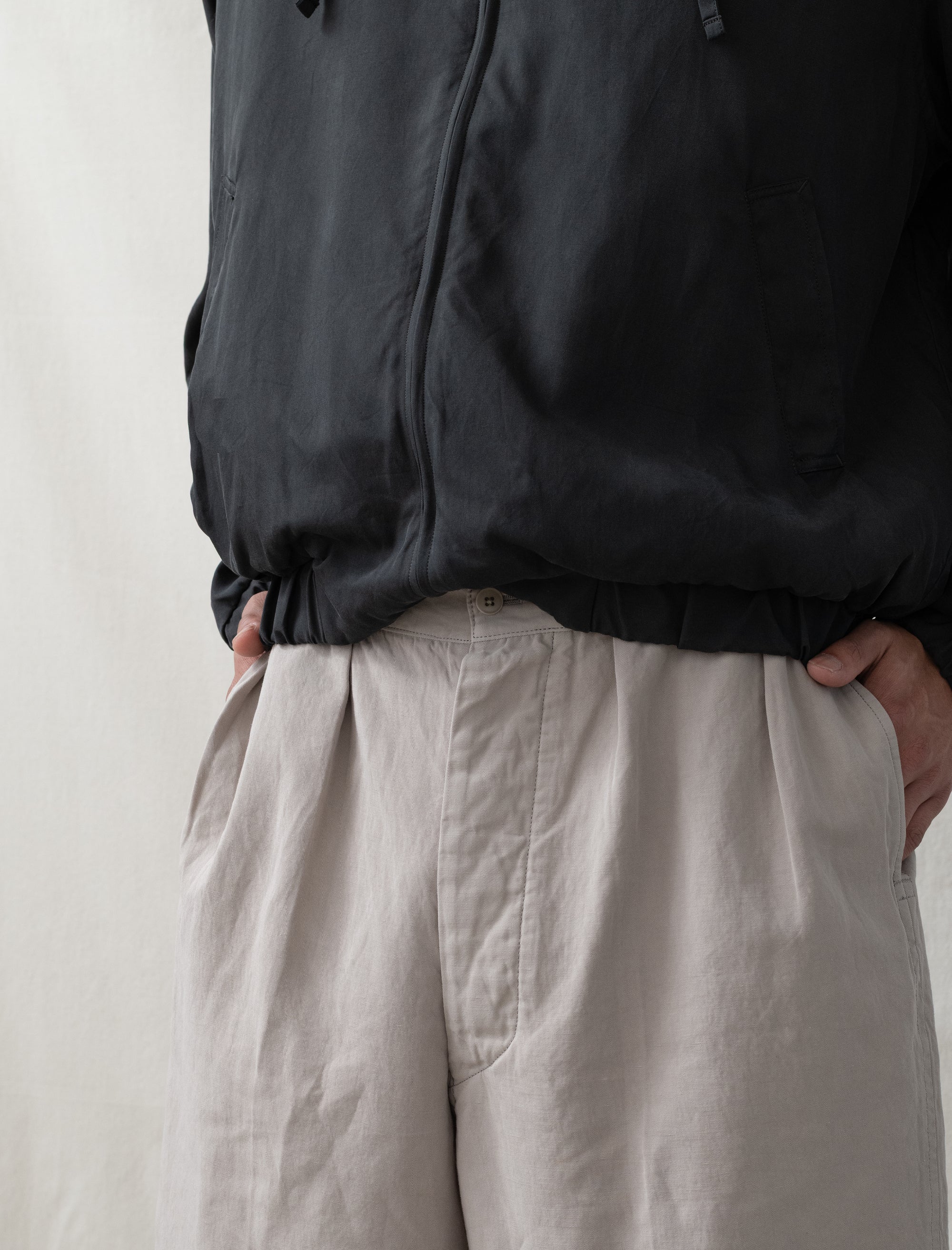 Kaptain Sunshine Cotton Linen Short (Taupe)