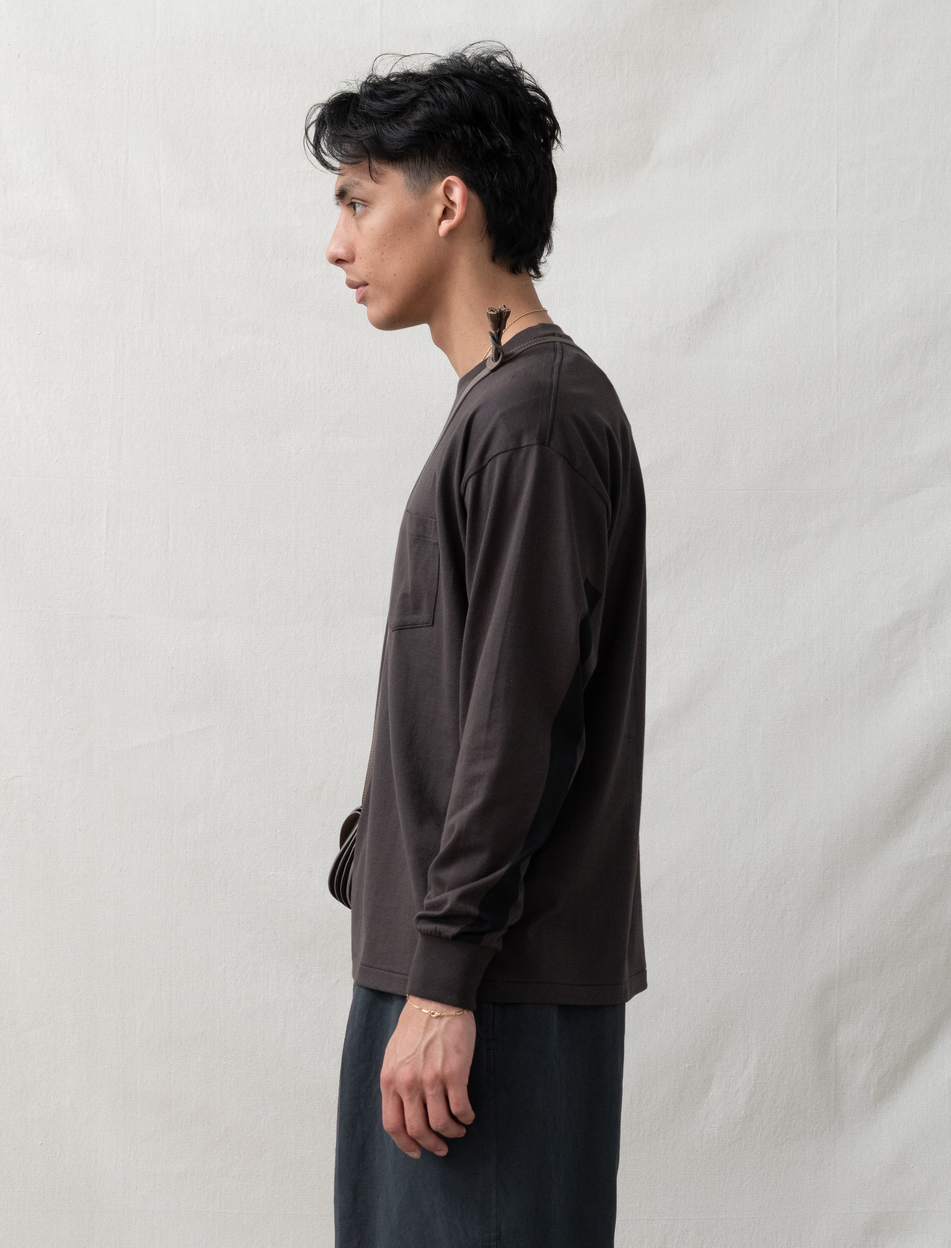KAPTAIN SUNSHINE ×INDIVIDUALIZED SHIRTS Lady White Co. Kaptain Sunshine L/S Stripe T-Shirt (Grey) – Bows