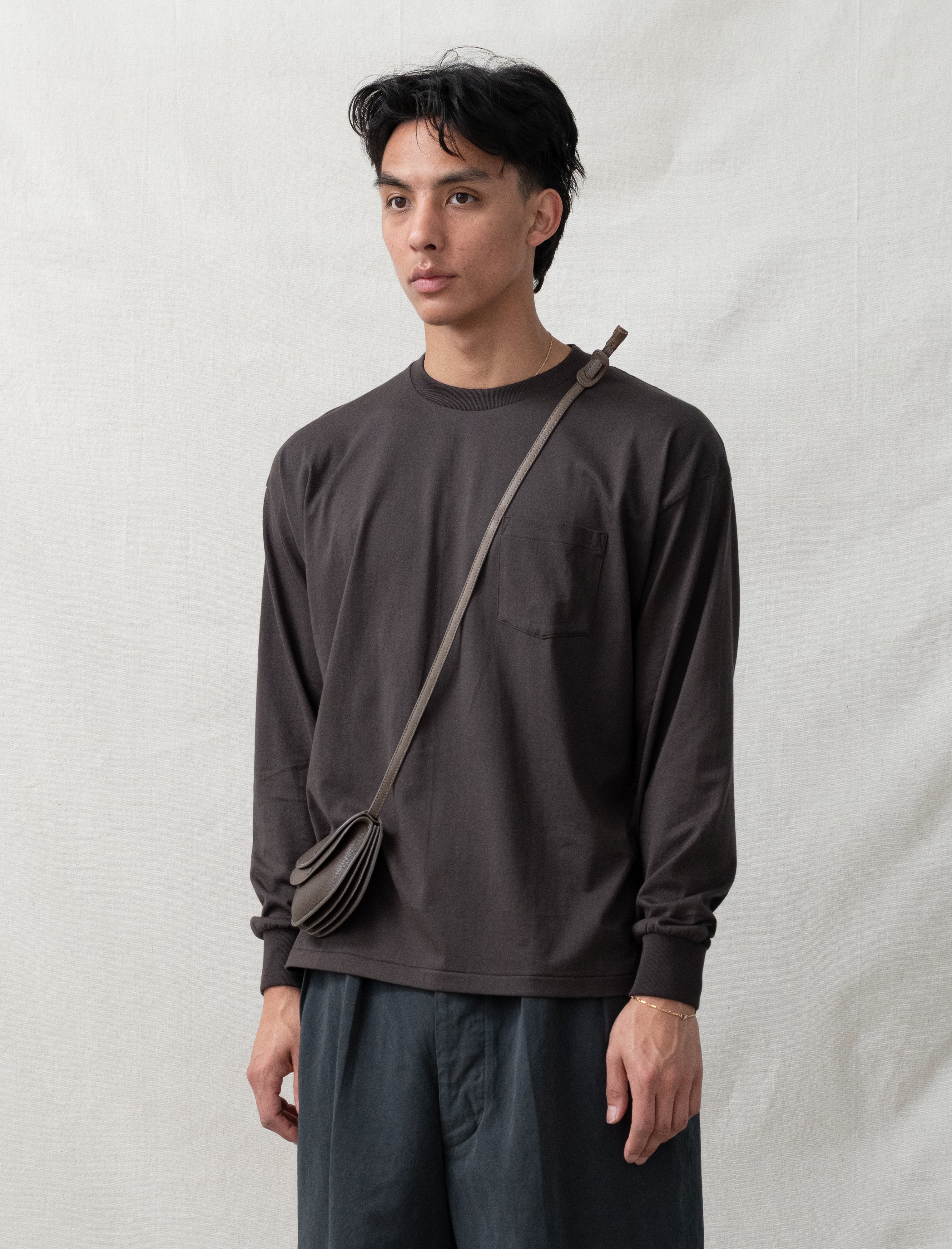 KAPTAIN SUNSHINE ×INDIVIDUALIZED SHIRTS Lady White Co. Kaptain Sunshine L/S Stripe T-Shirt (Grey) – Bows