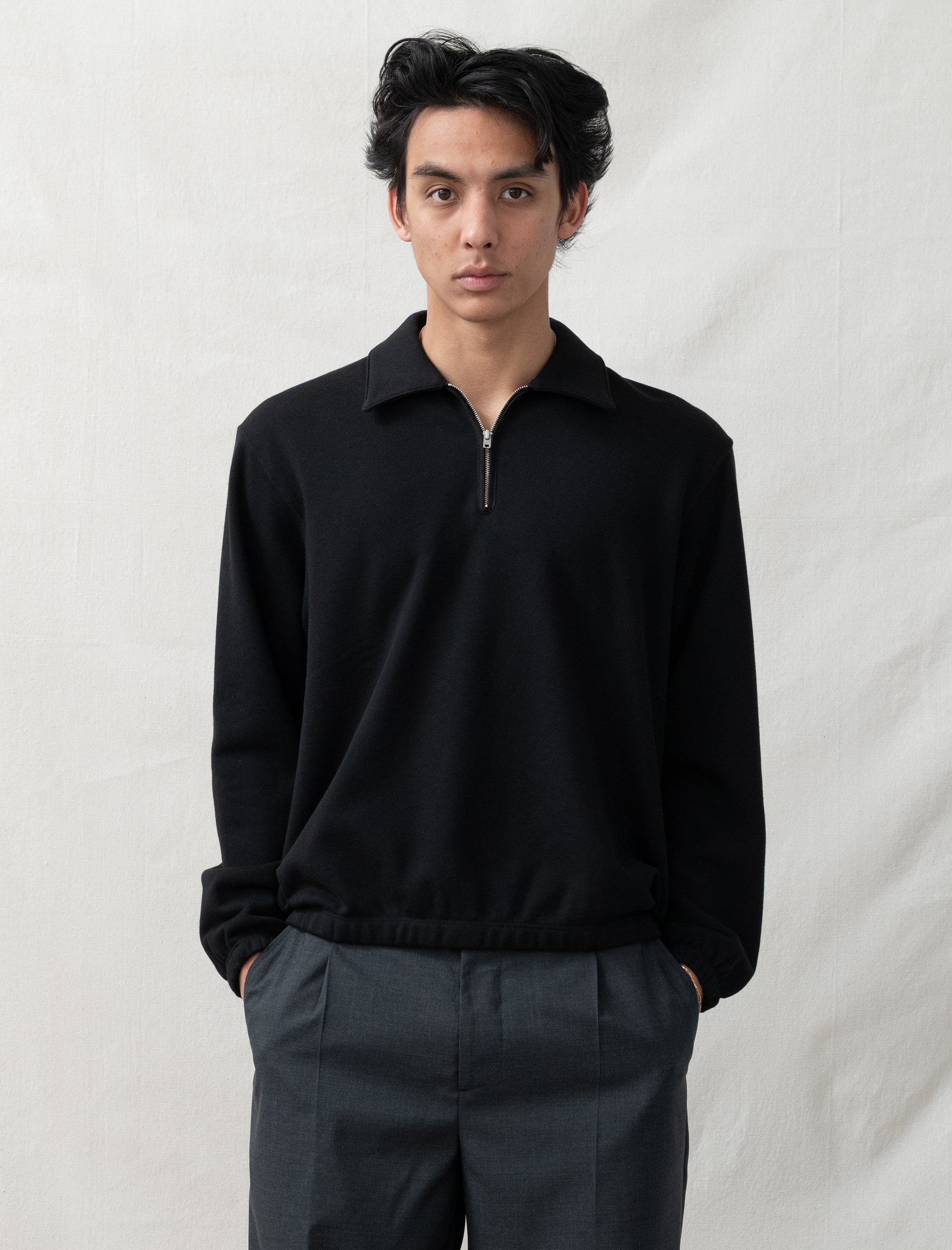 lady white Topper 1/4 Zip (Black)