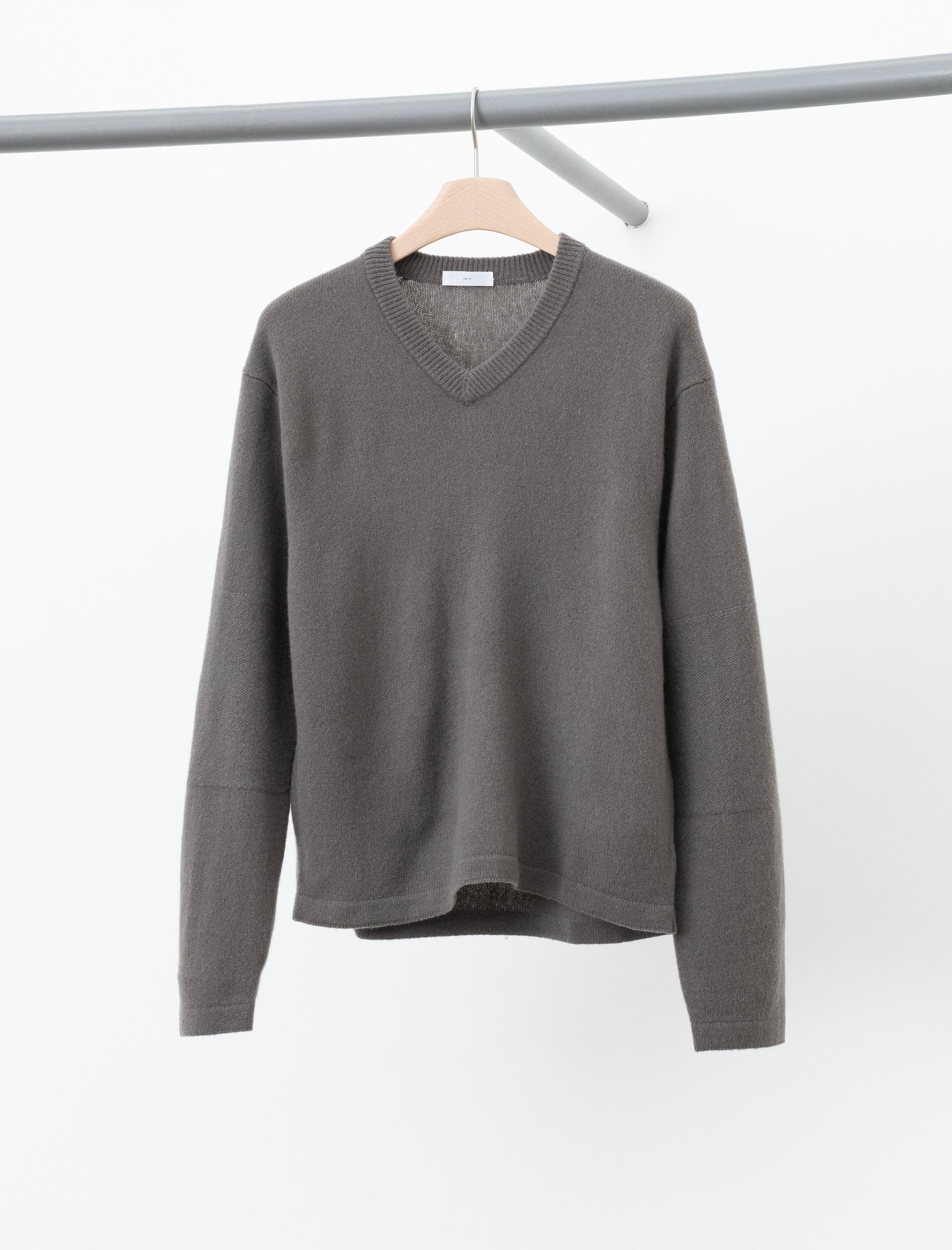 Wool V Neck Sweater (Clay)