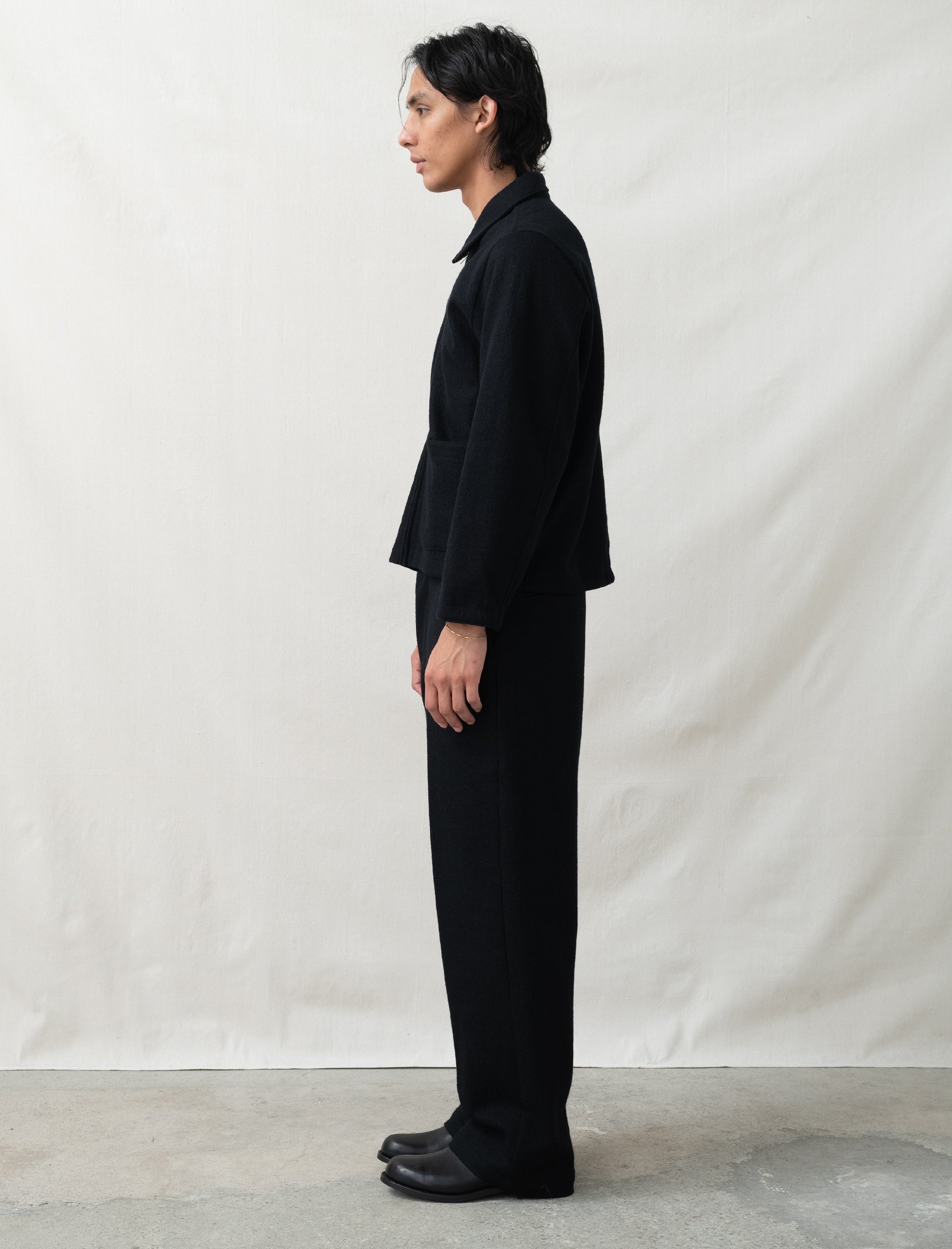  - Crater Wool Trouser (Black)