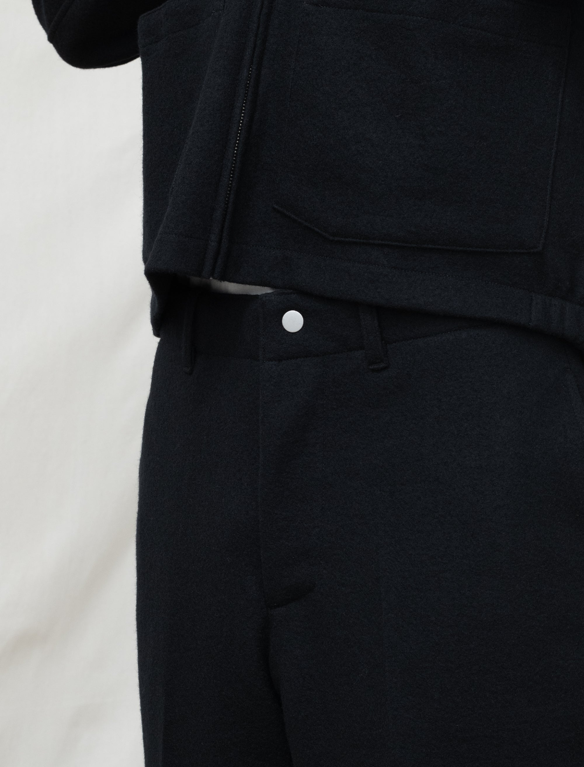  - Crater Wool Trouser (Black)