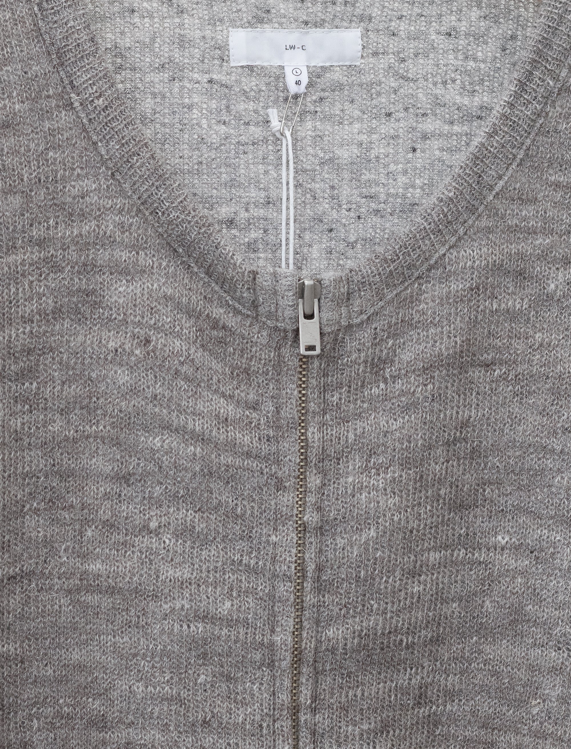 Zip Crewneck (Grey Melange)