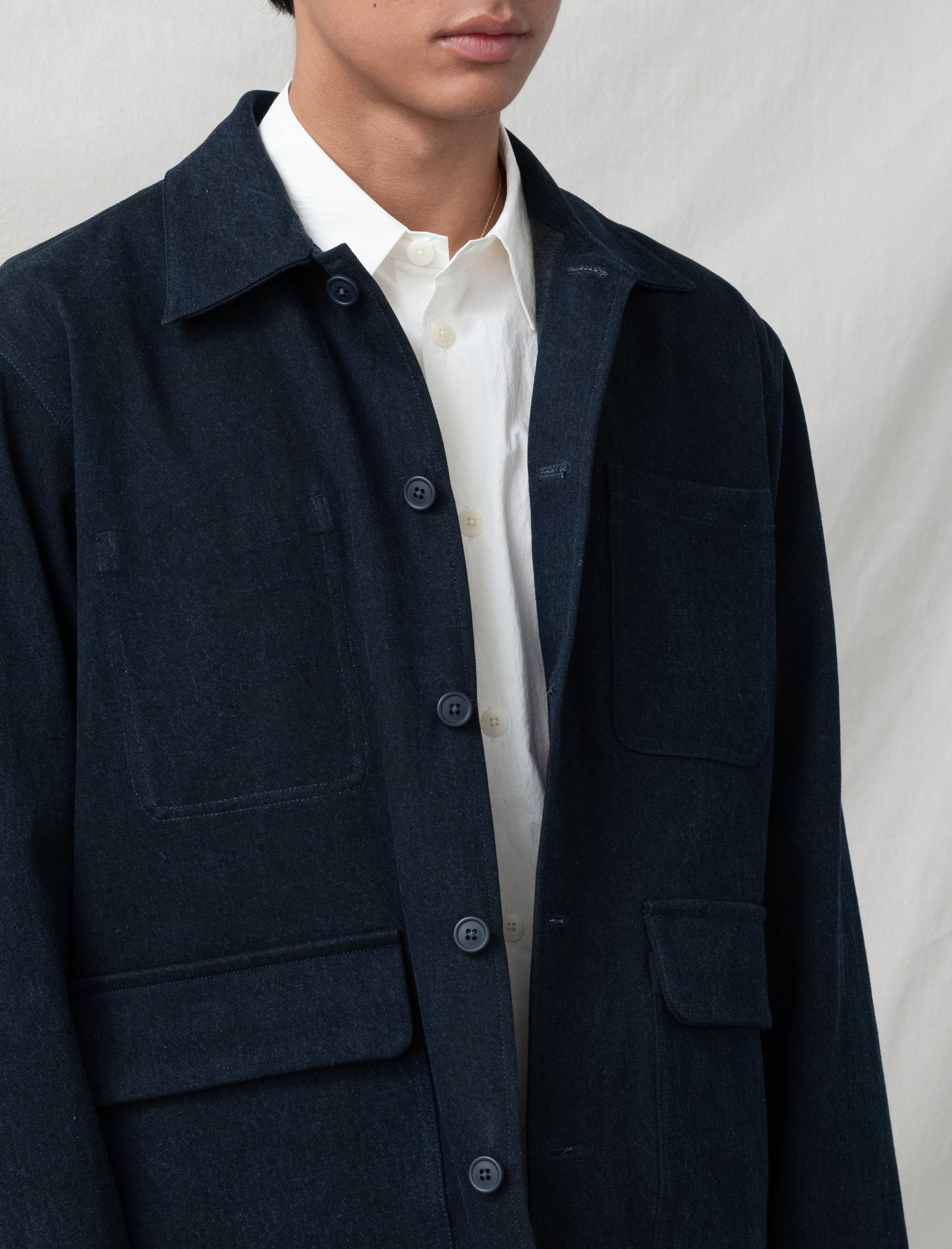 MAN-TLE R20J2 Jebok Jacket (Blue Sumi Organic Denim) – Bows and Arrows