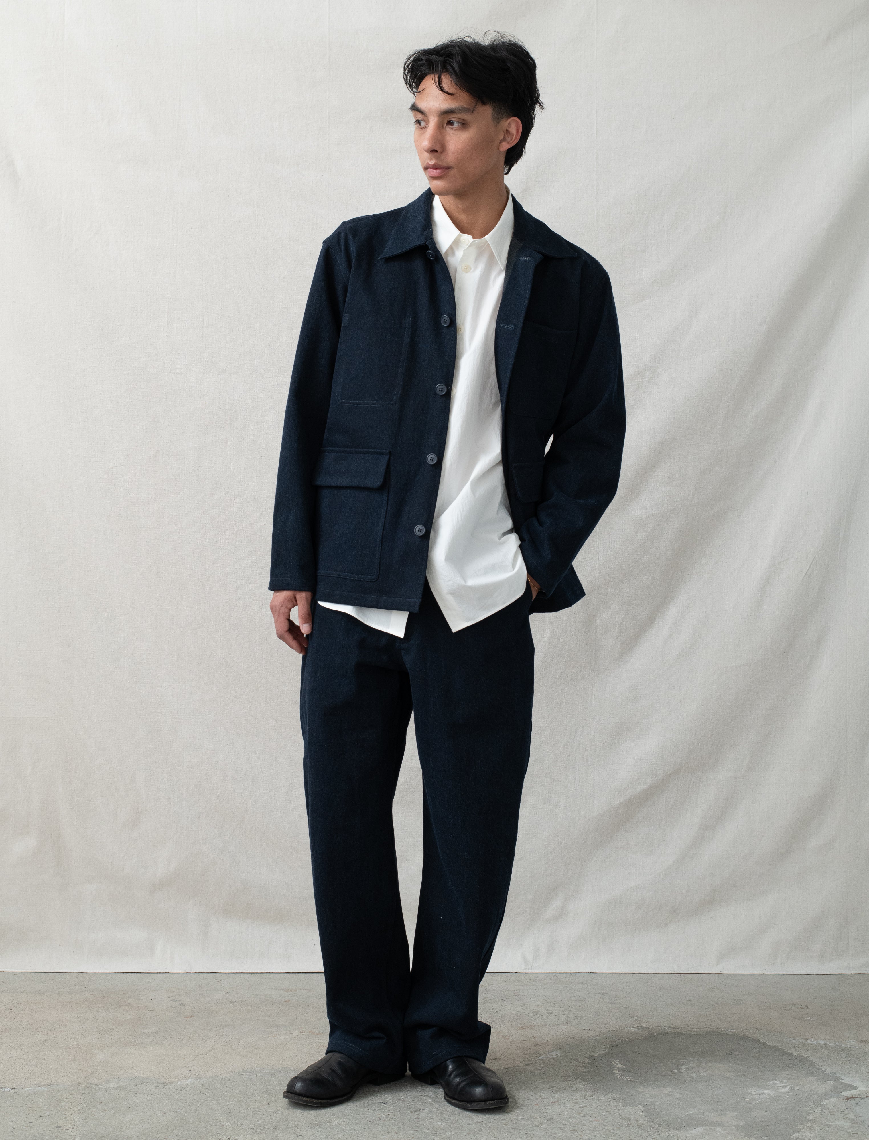 MAN-TLE R20J2 Jebok Jacket (Blue Sumi Organic Denim) – Bows and Arrows