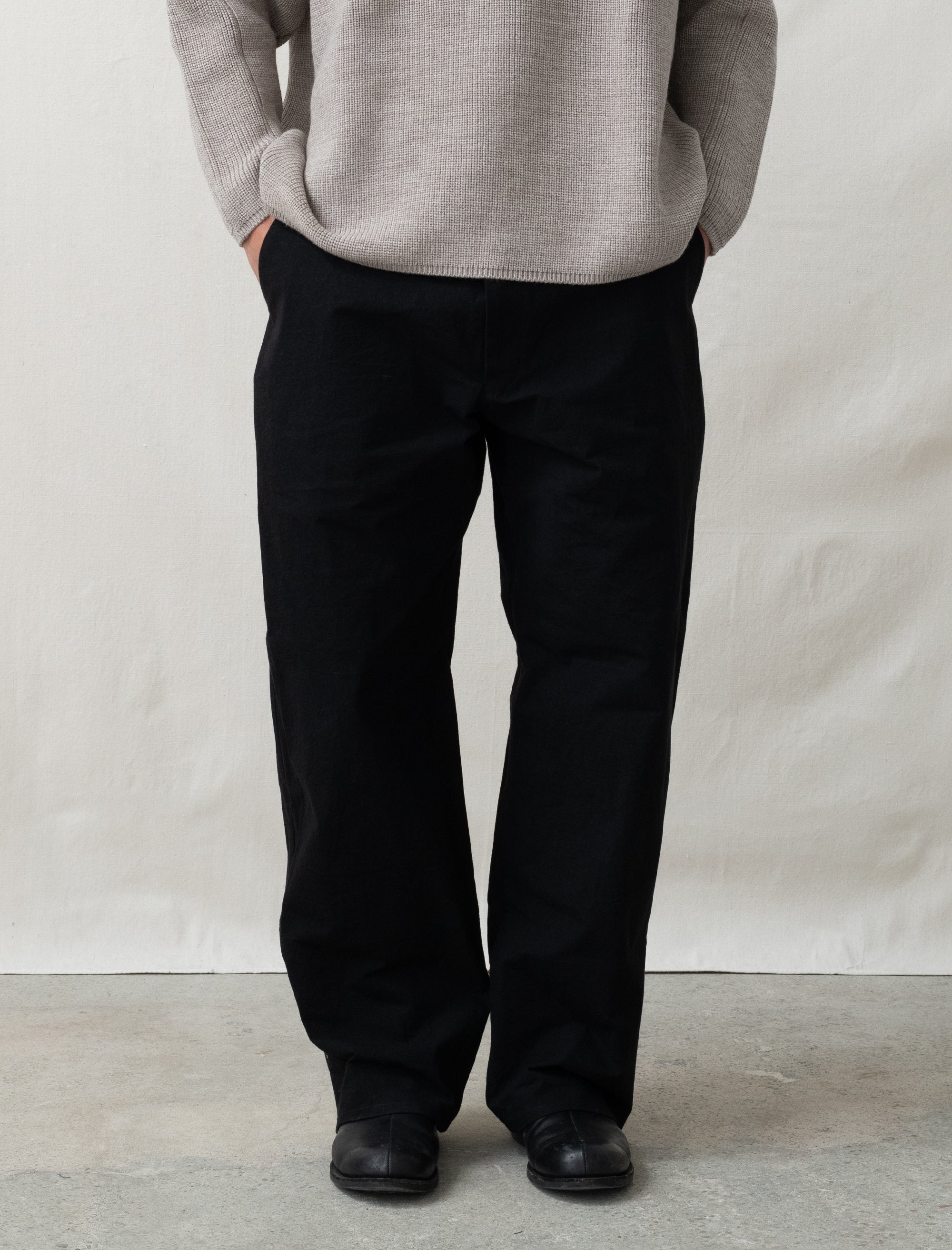 R0P4 Wide Pants (Black Wax)