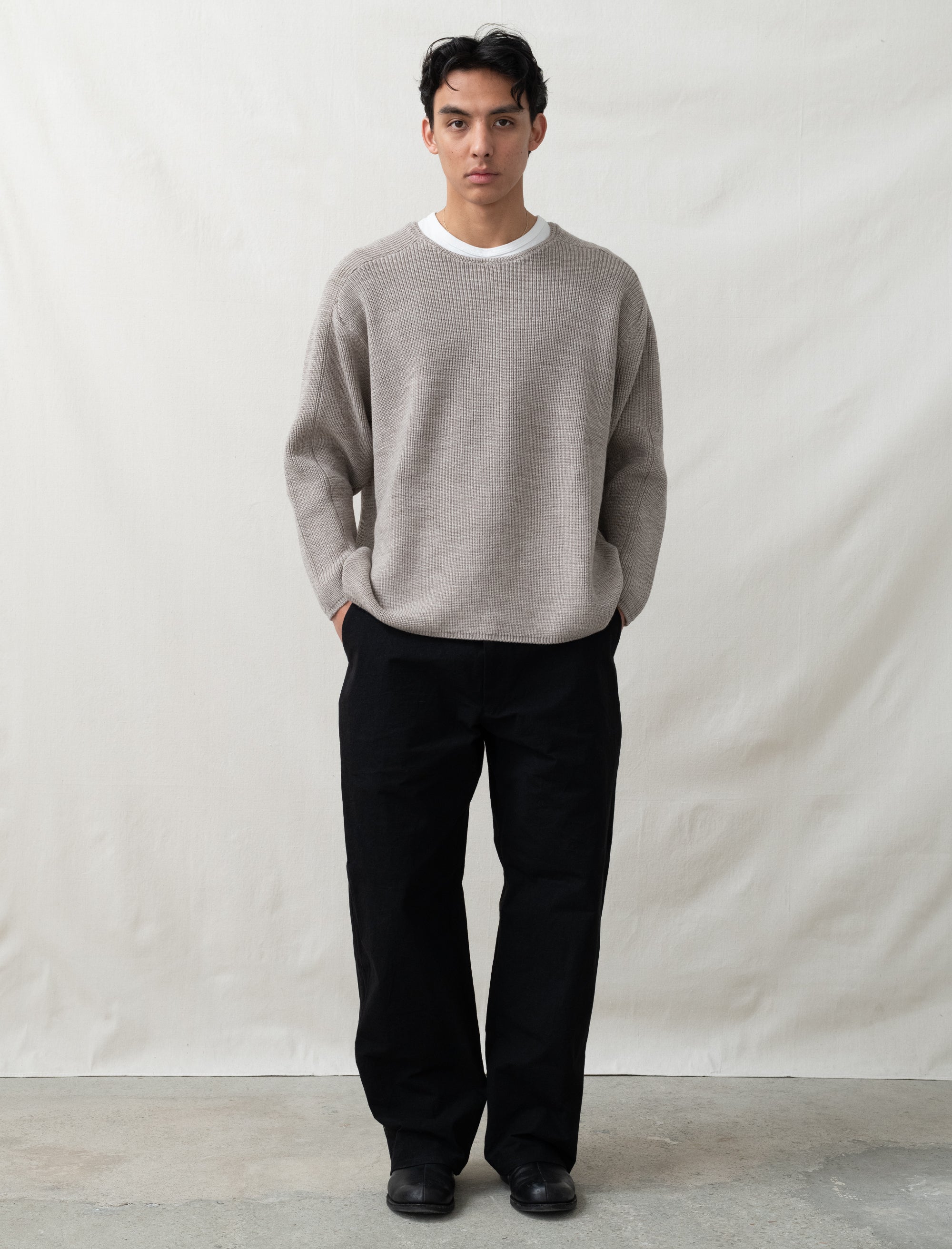 R0P4 Wide Pants (Black Wax)