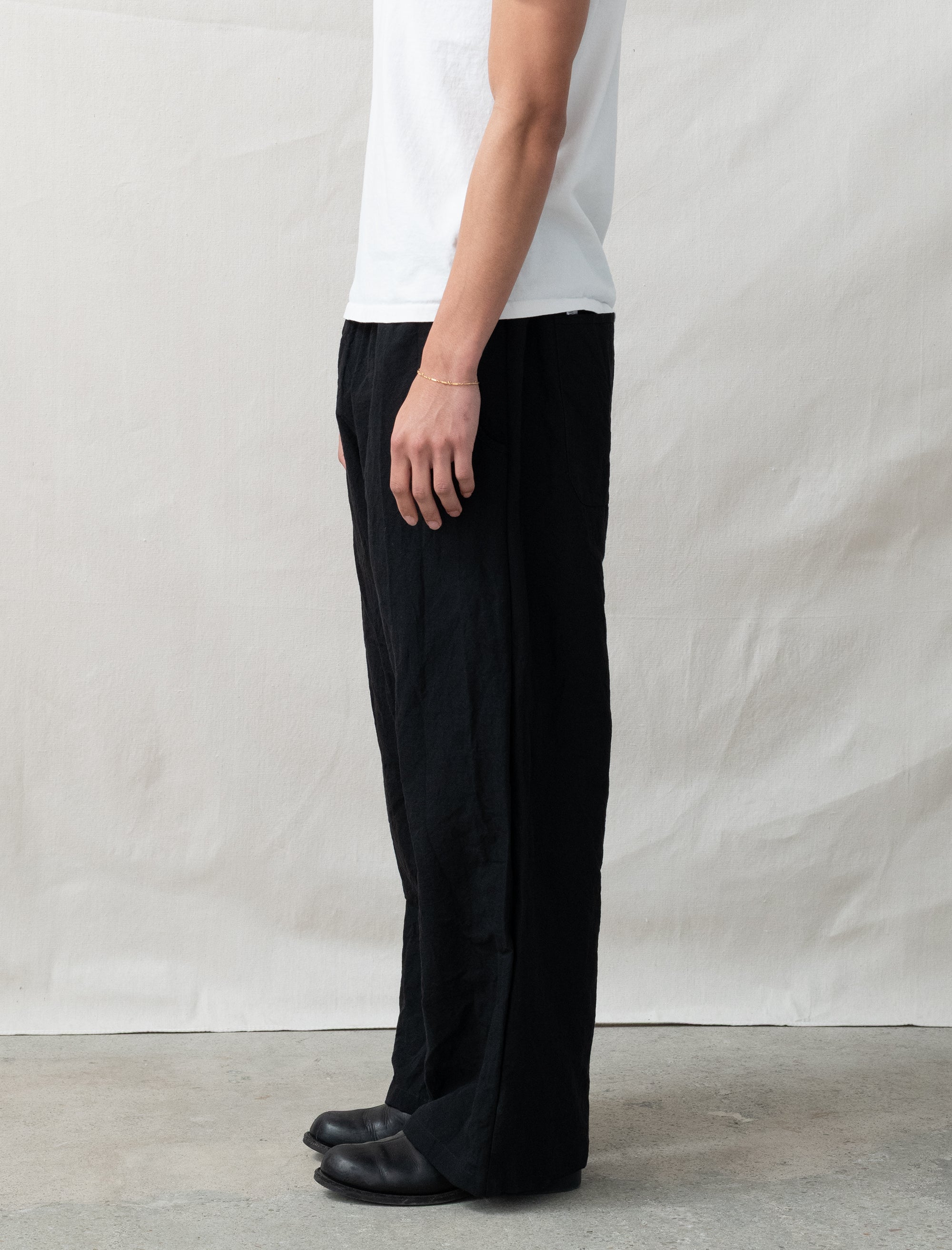 R20P5 Solid Pants (Black Linen)