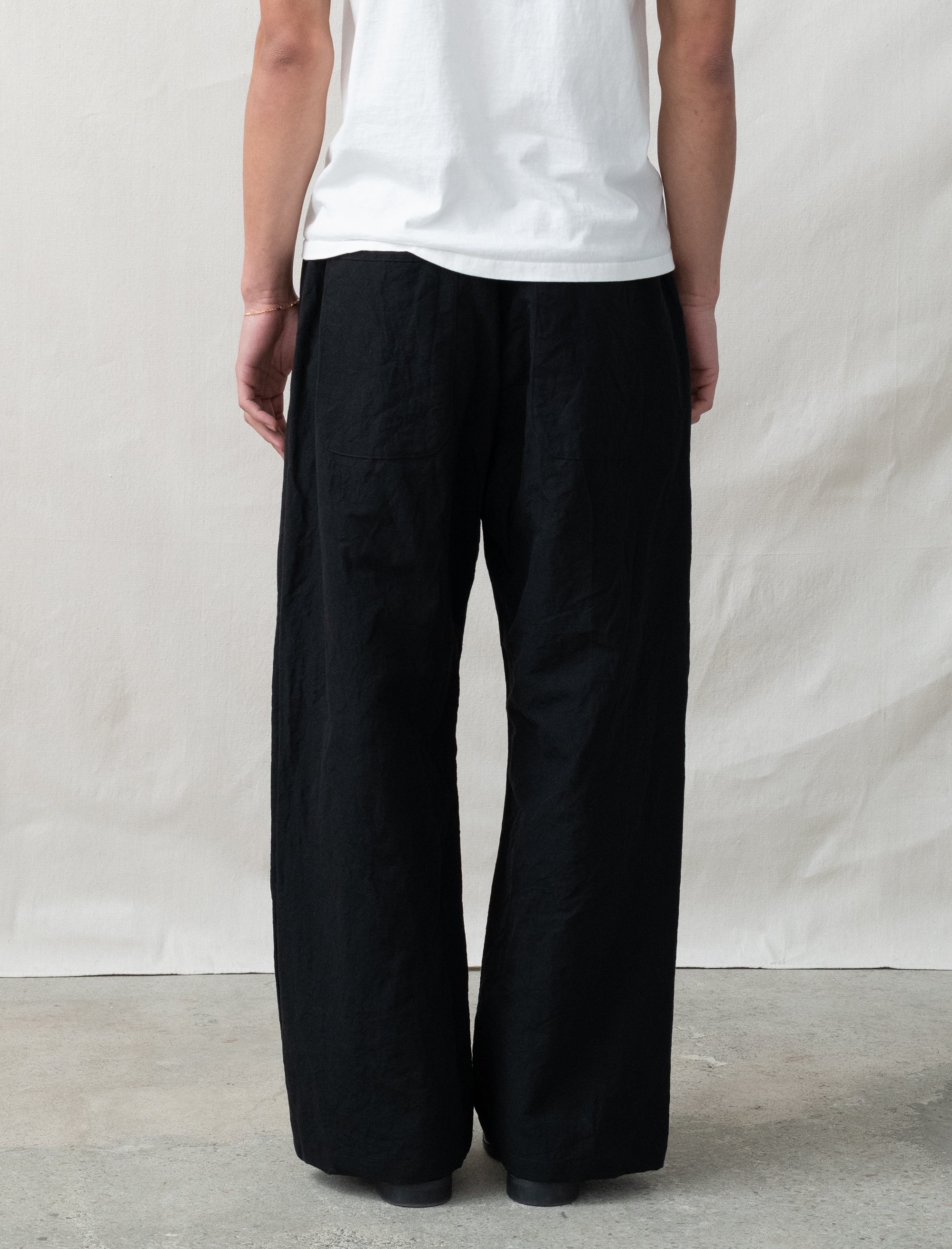 R20P5 Solid Pants (Black Linen)