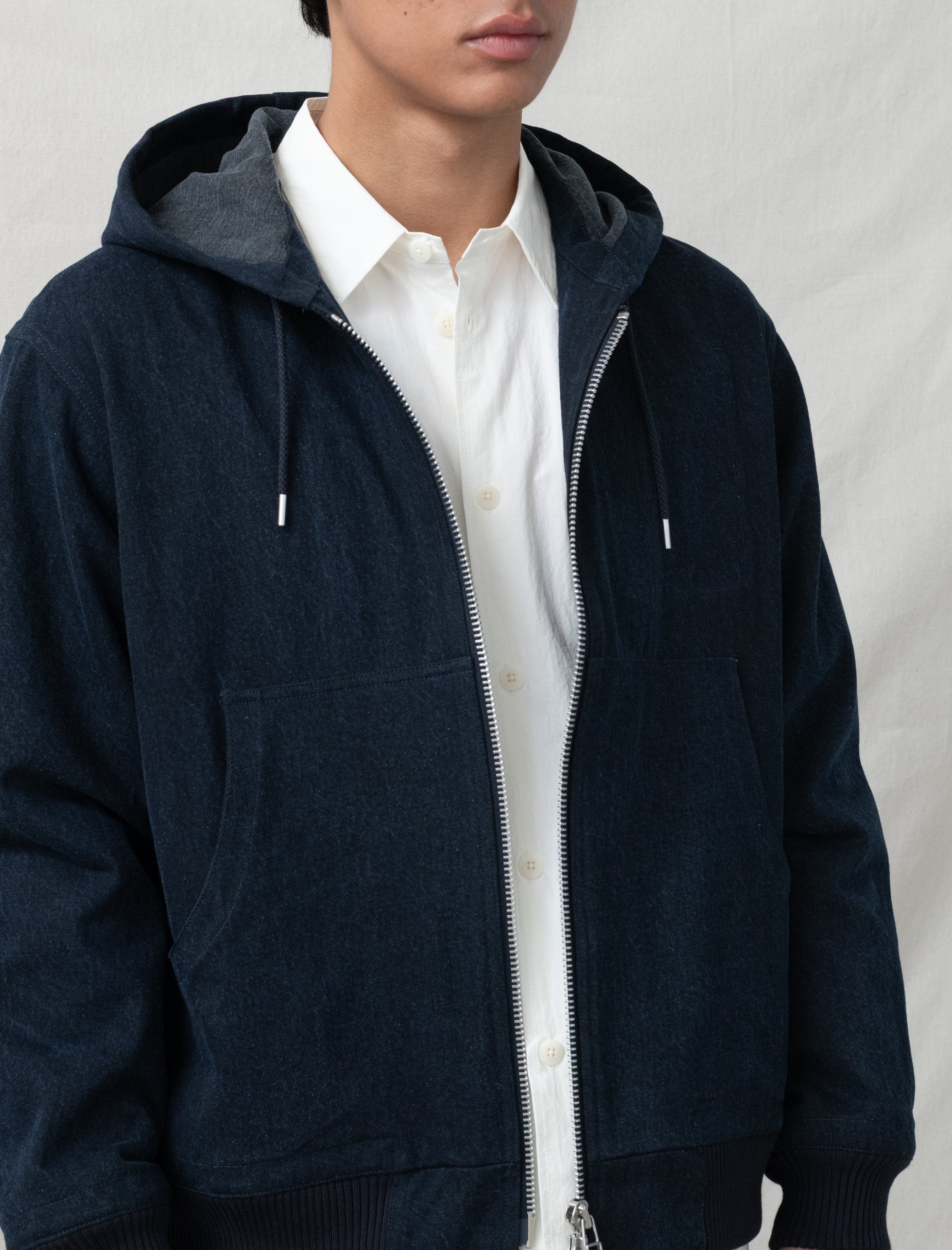 man-tle R20J3 Jebok Parka (Blue Sumi Organic Denim)