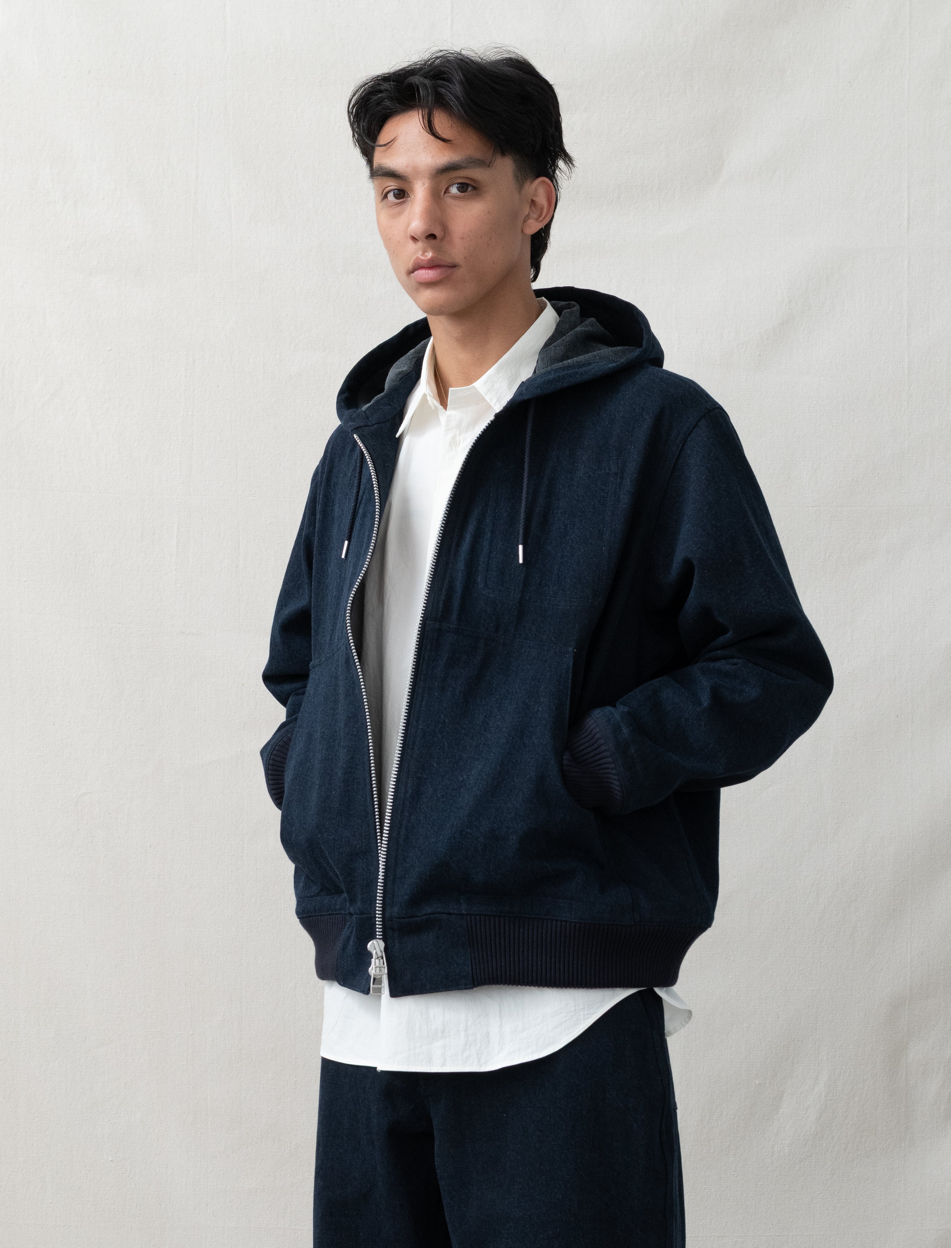 A*M様 FENNEL DENIM PARKA パーカー MAN-TLE R20J3 Jebok Parker (Blue Sumi Organic Denim) – Bows and Arrows