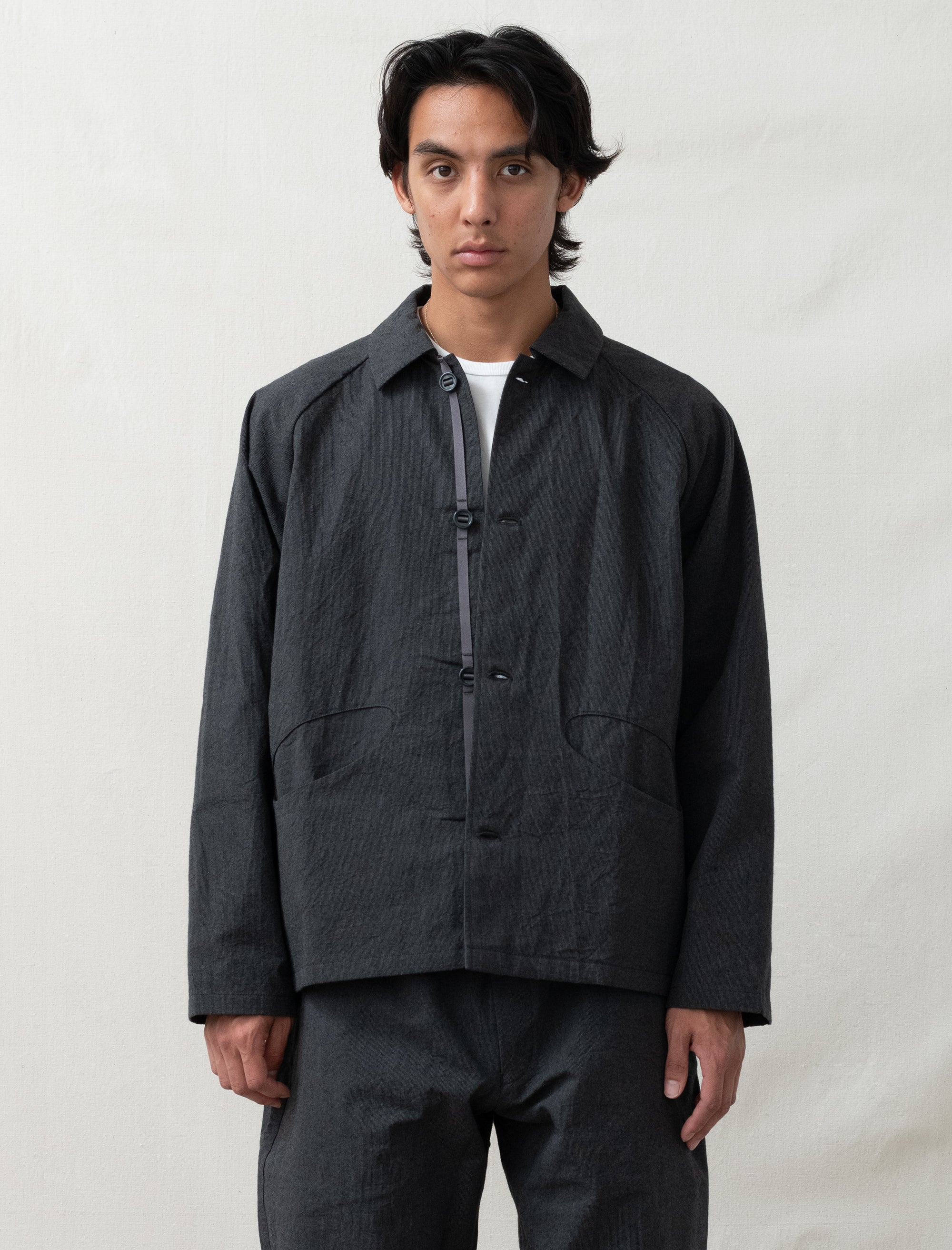  - R19S3 Boat Shirt (Granite Wool) - Bows and Arrows