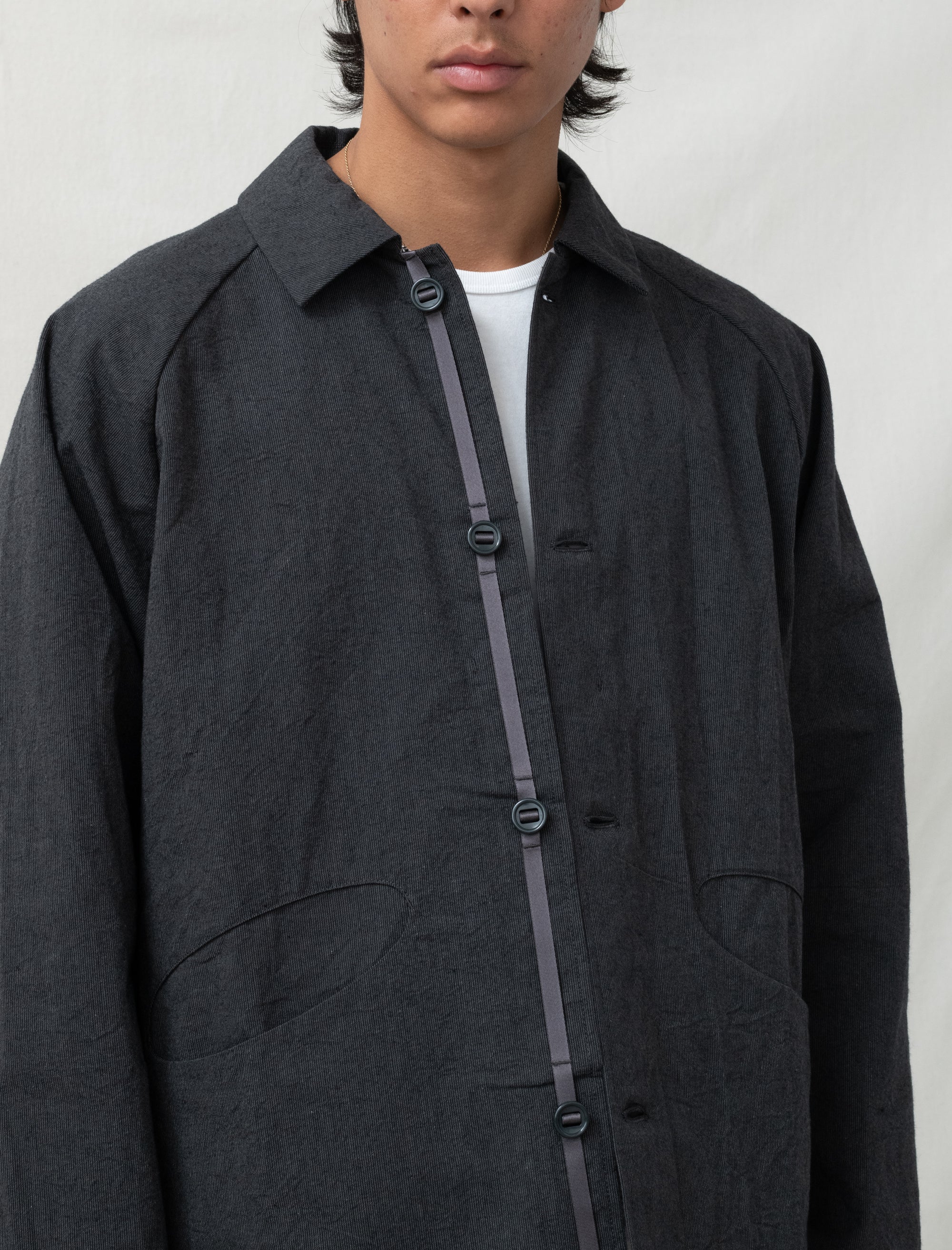  - R19S3 Boat Shirt (Granite Wool) - Bows and Arrows