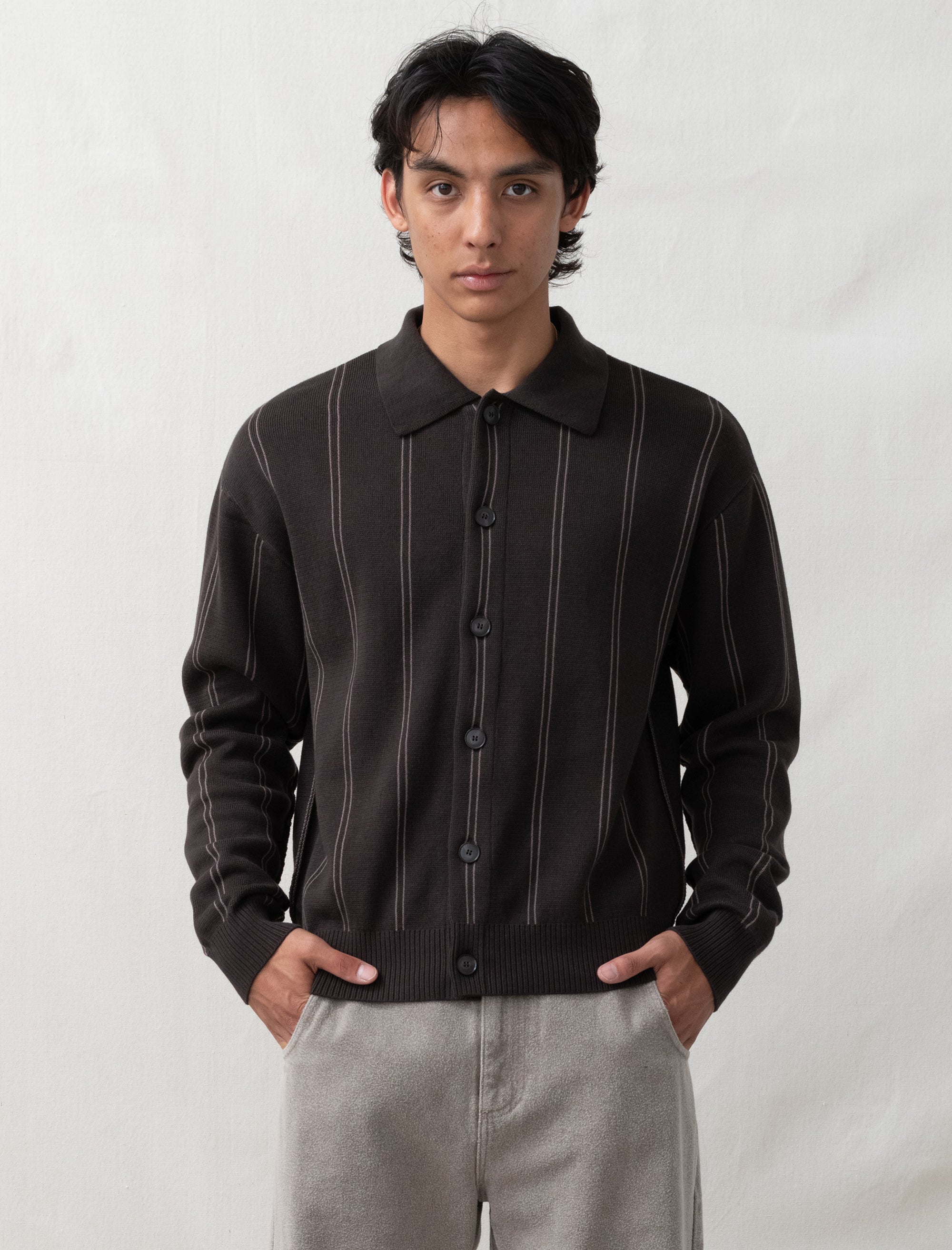  - Formal Cardigan (Biscuit Stripe) - Bows and Arrows