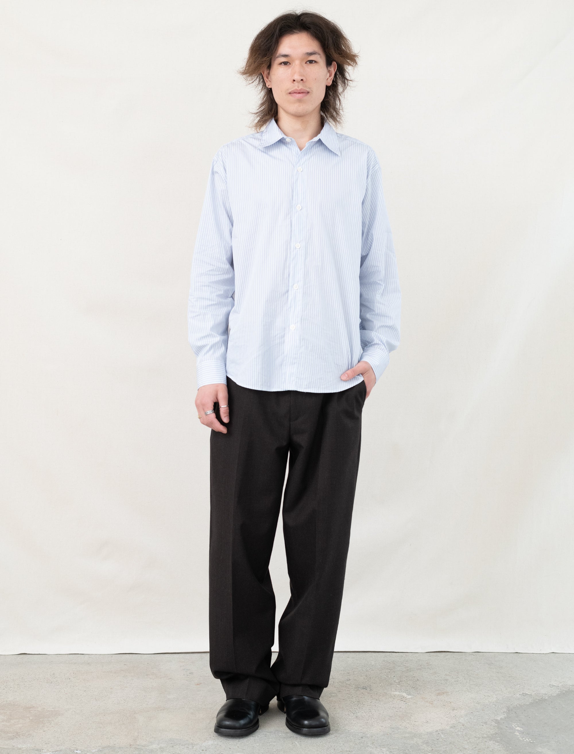 Common Shirt (Blue Fine Stripe)