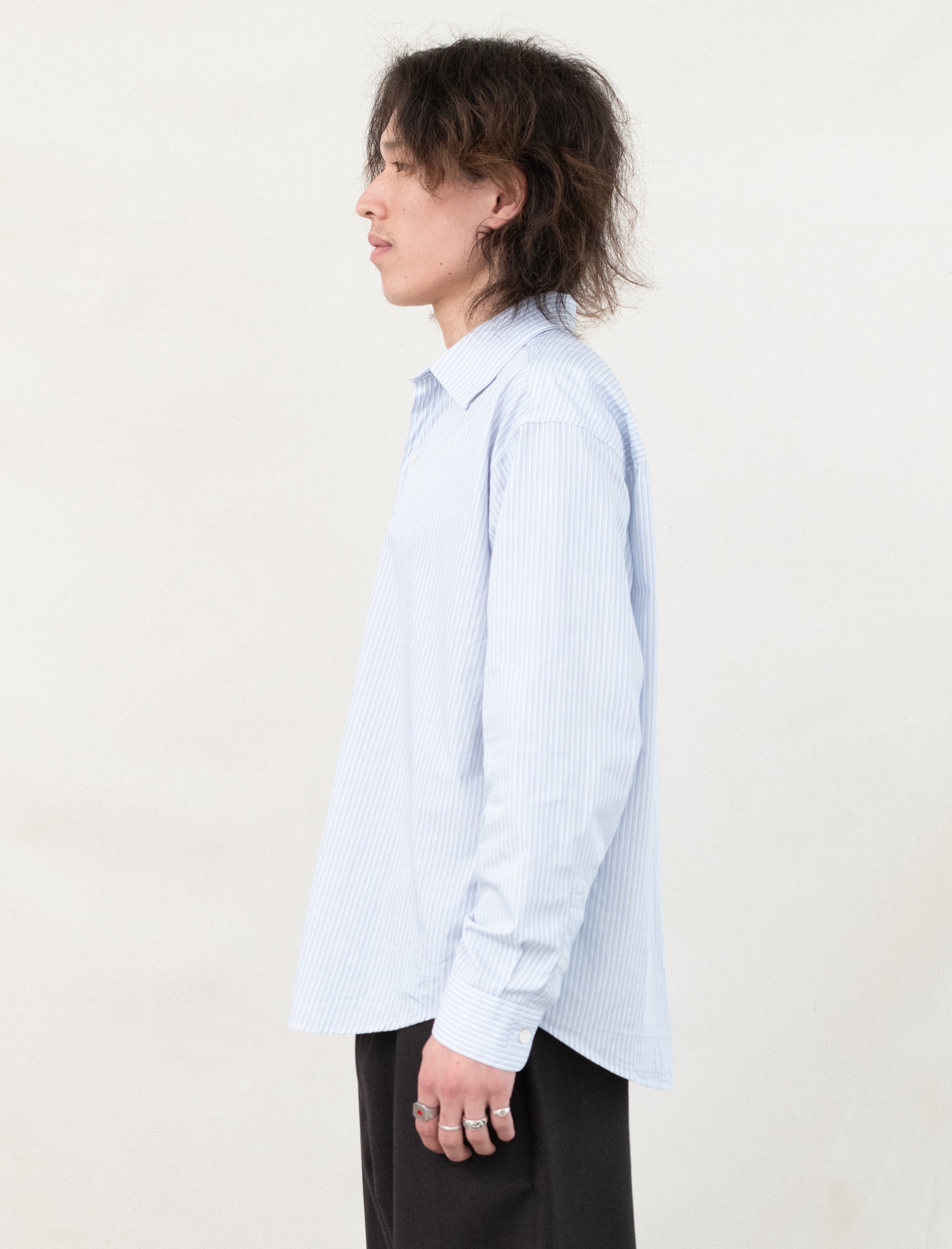 Common Shirt (Blue Fine Stripe)