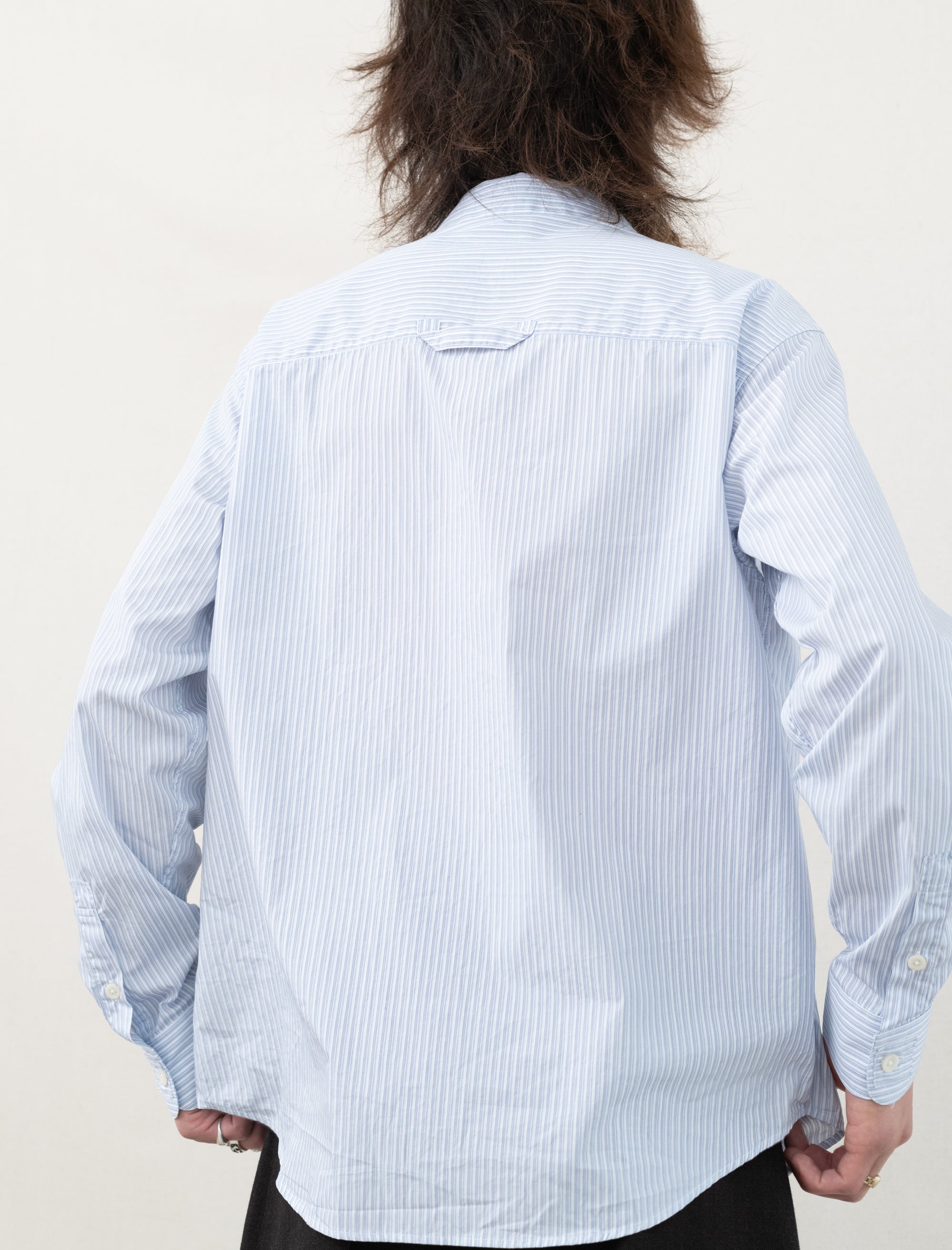 Common Shirt (Blue Fine Stripe)