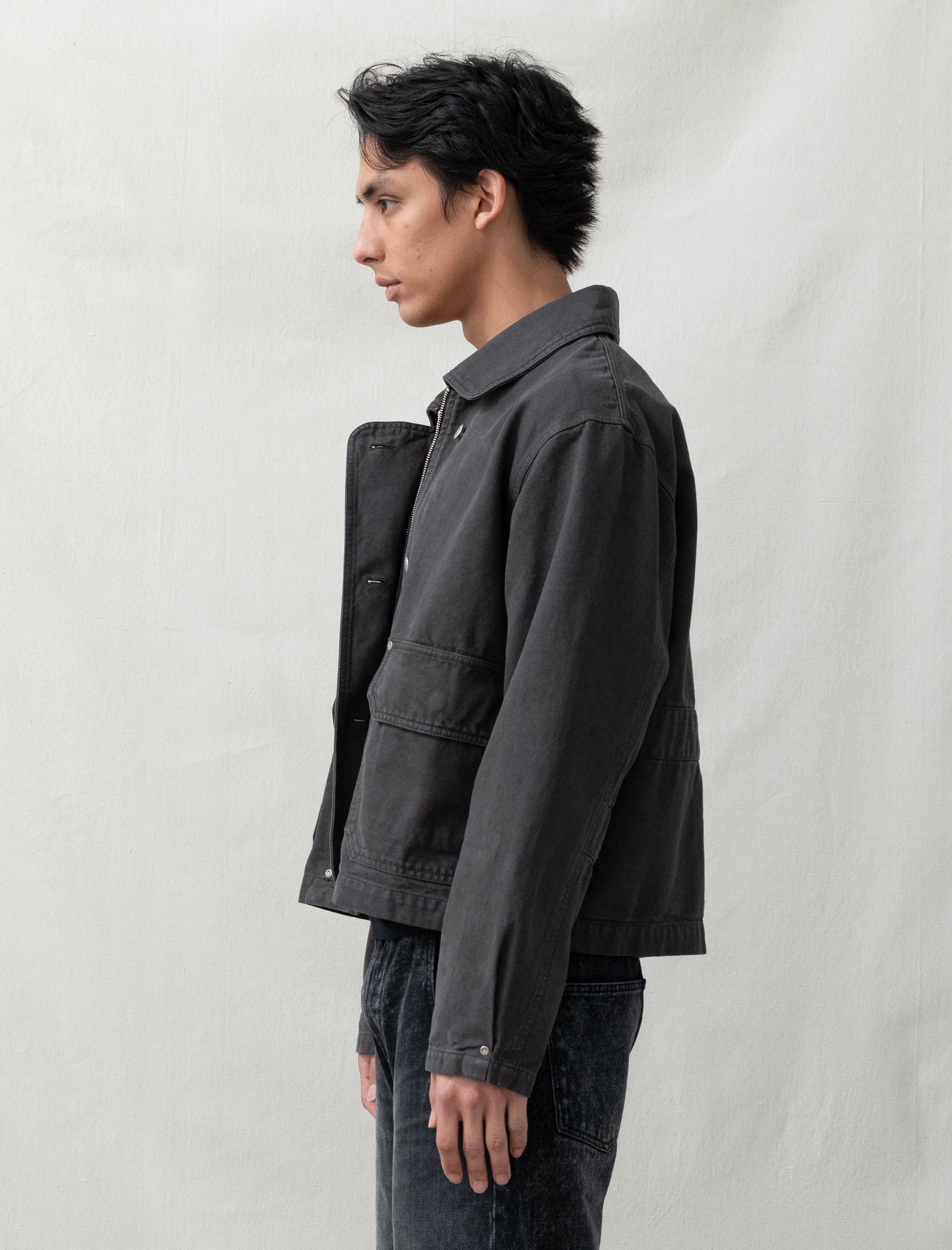 Courier Jacket (Washed Grey Canvas)