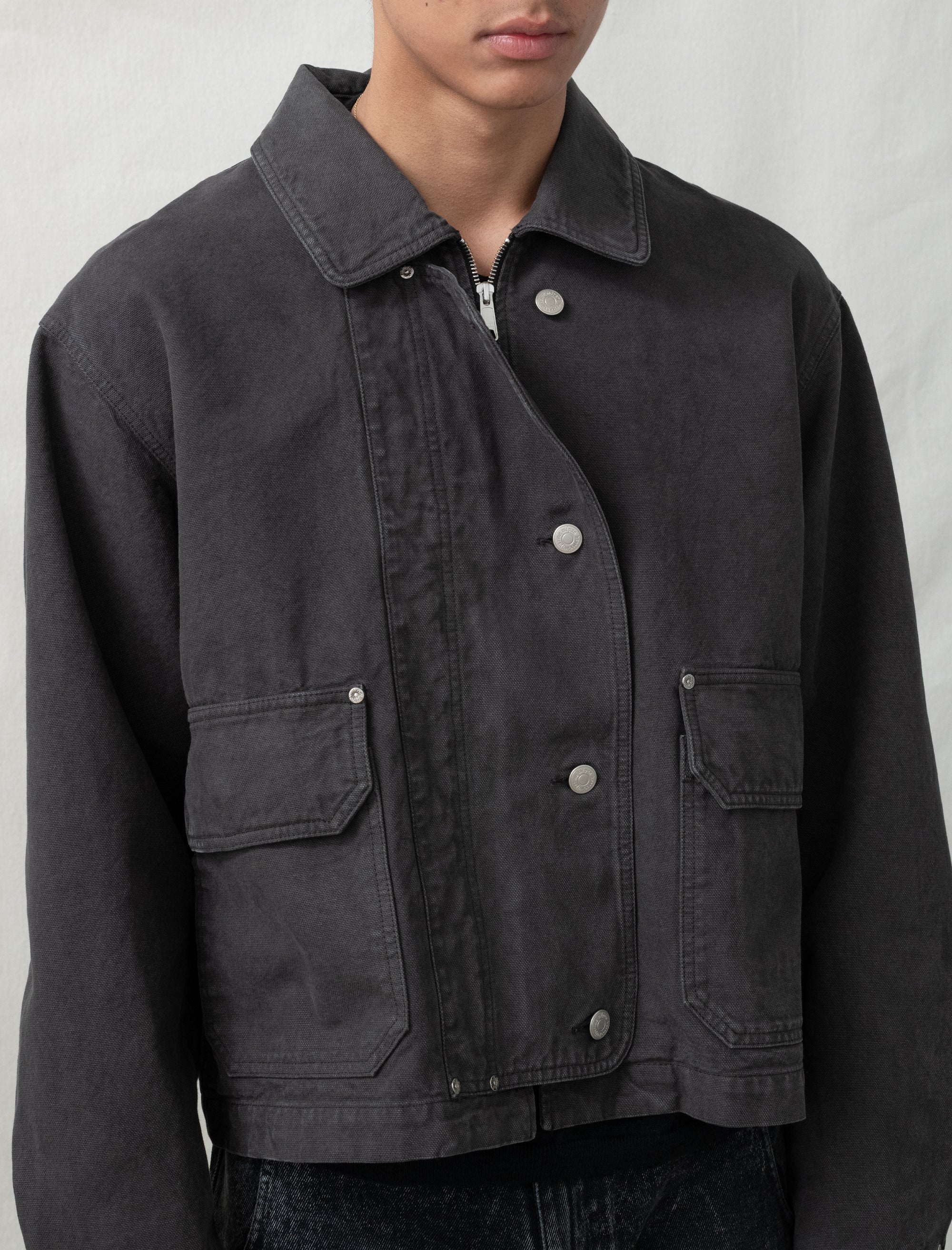 Courier Jacket (Washed Grey Canvas)