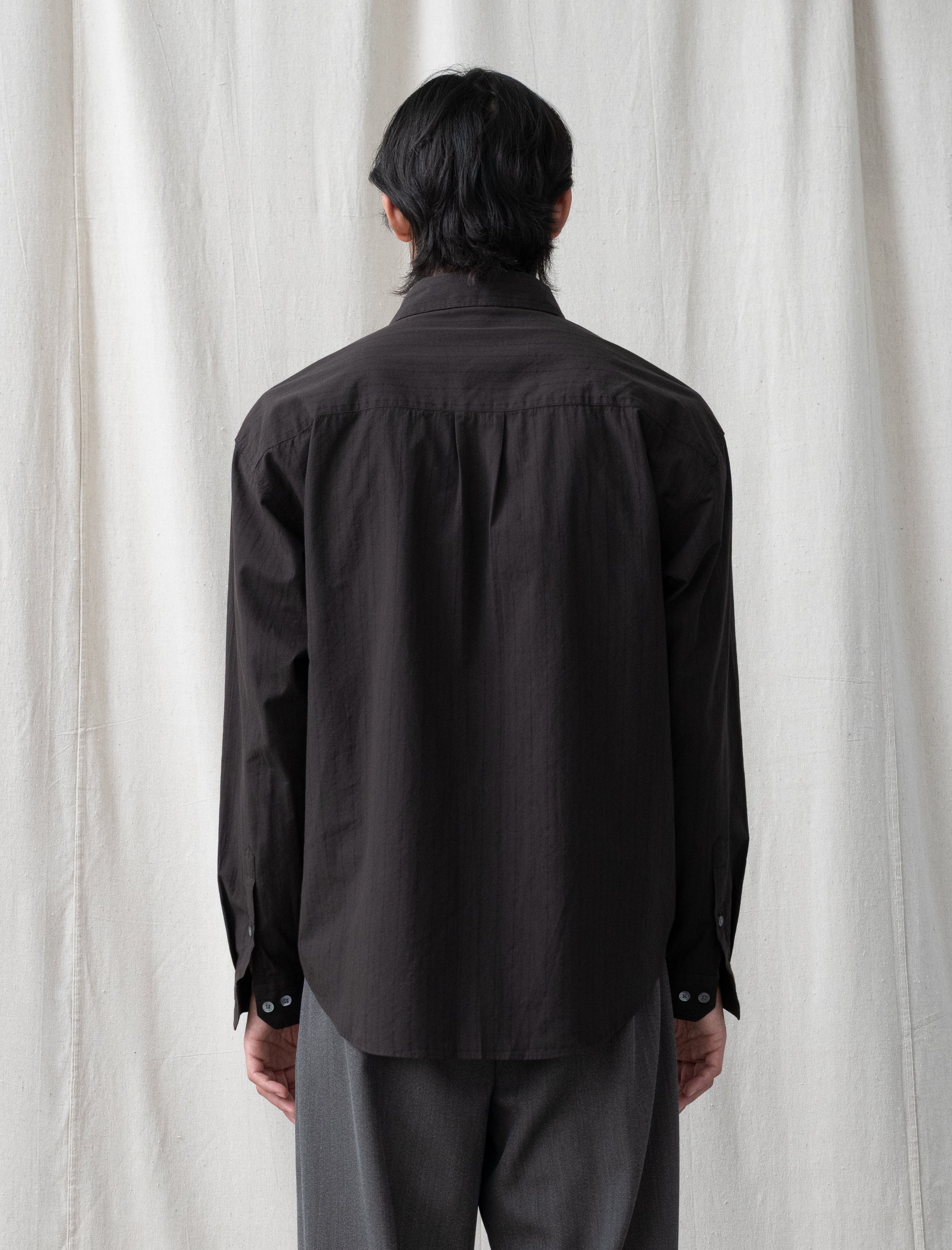 Executive Shirt (Dark Brown Stripe)