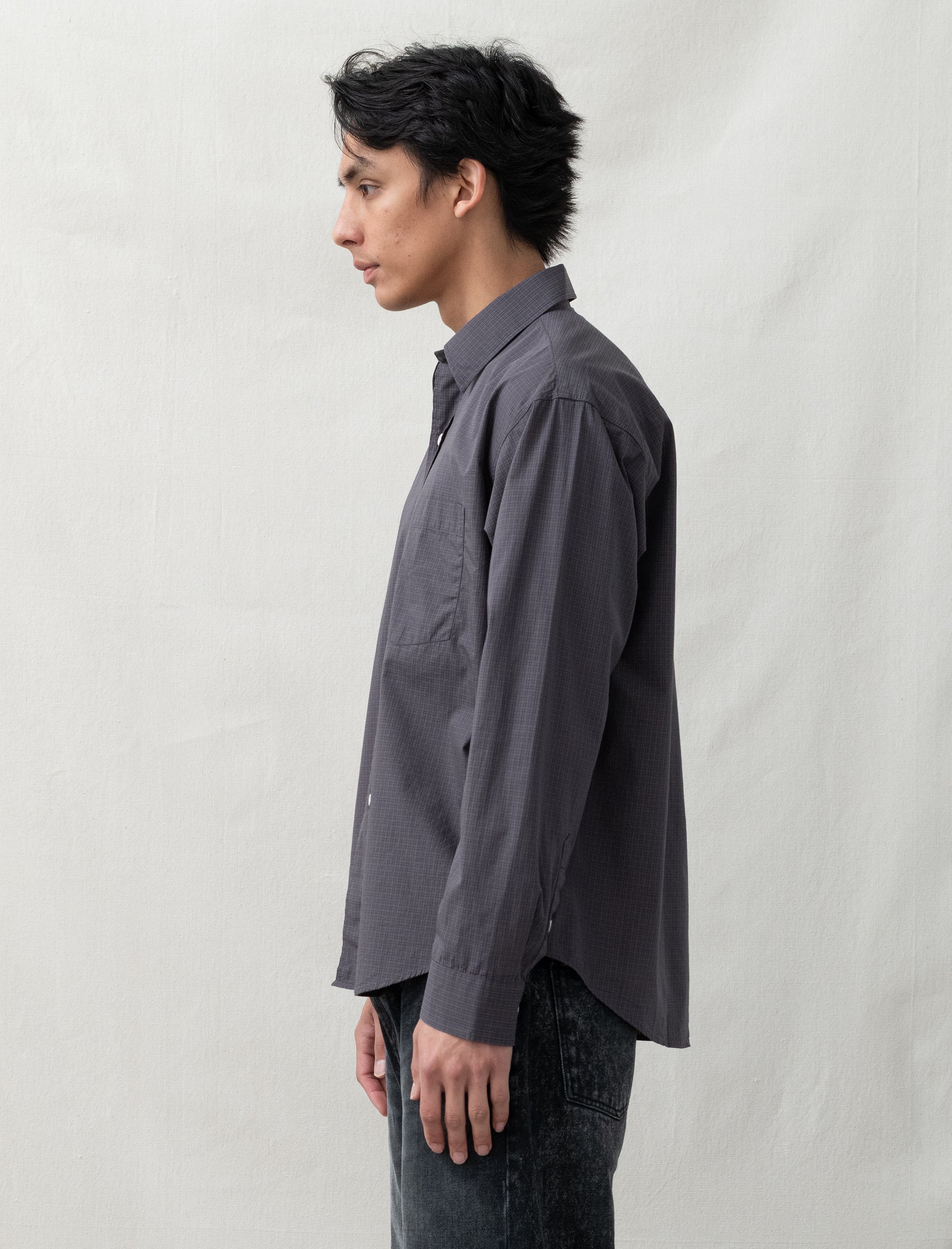 Executive Shirt (Mushroom Micro Check Poplin)