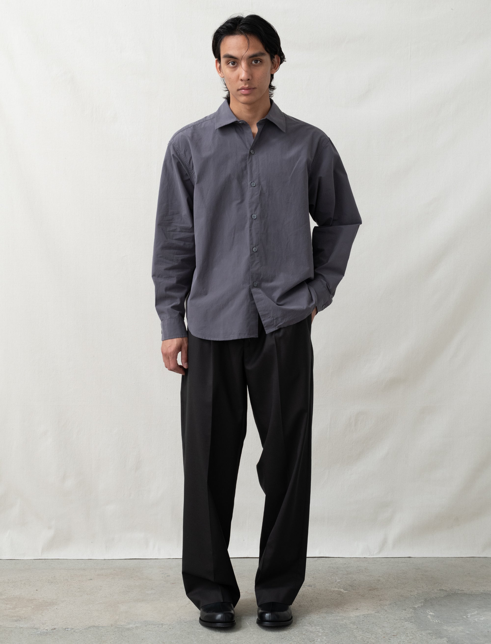 mfpen generous shirt mushroom poplin