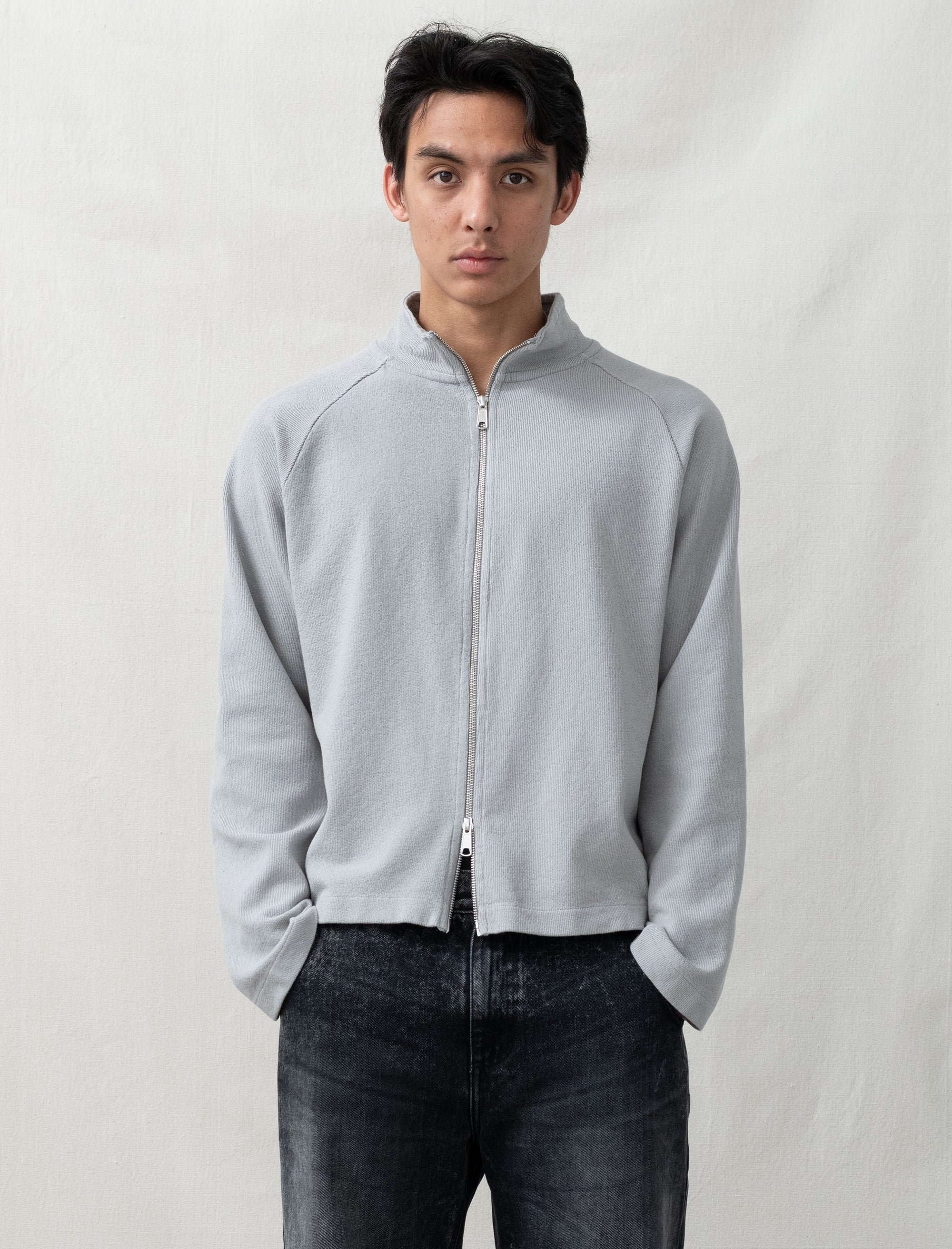 Leisure Zip Up (Mineral Grey Needle Jump)