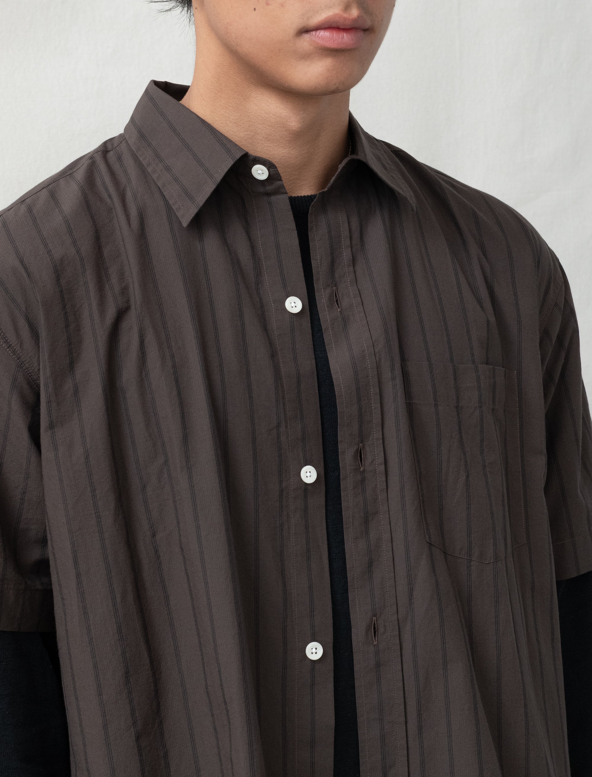 New Input Shirt (Dark Brown Triple Stripe)