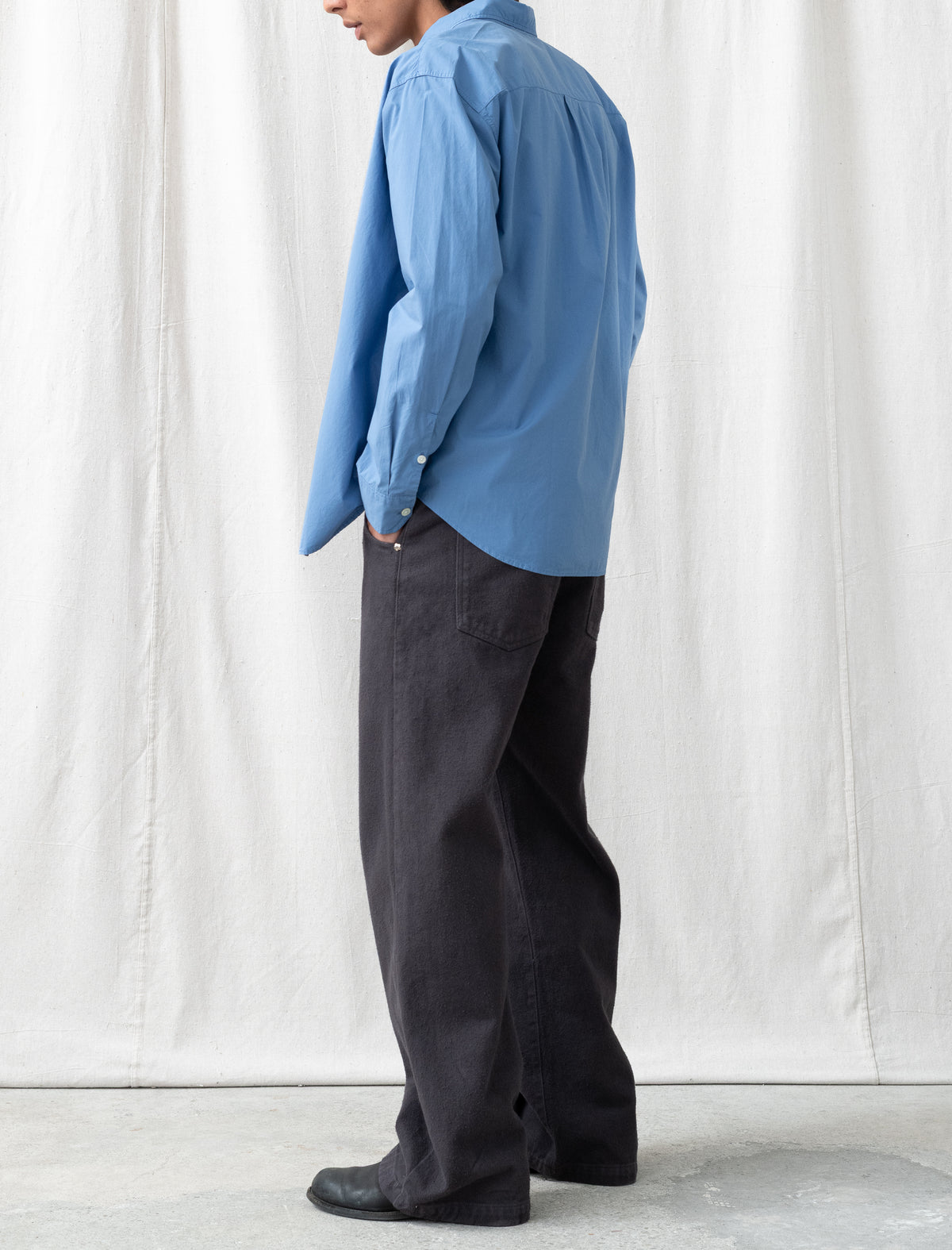 Straight Cut Jeans (Brushed Gull Twill)