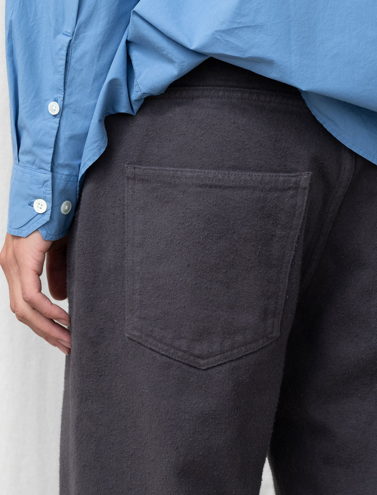 Straight Cut Jeans (Brushed Gull Twill)