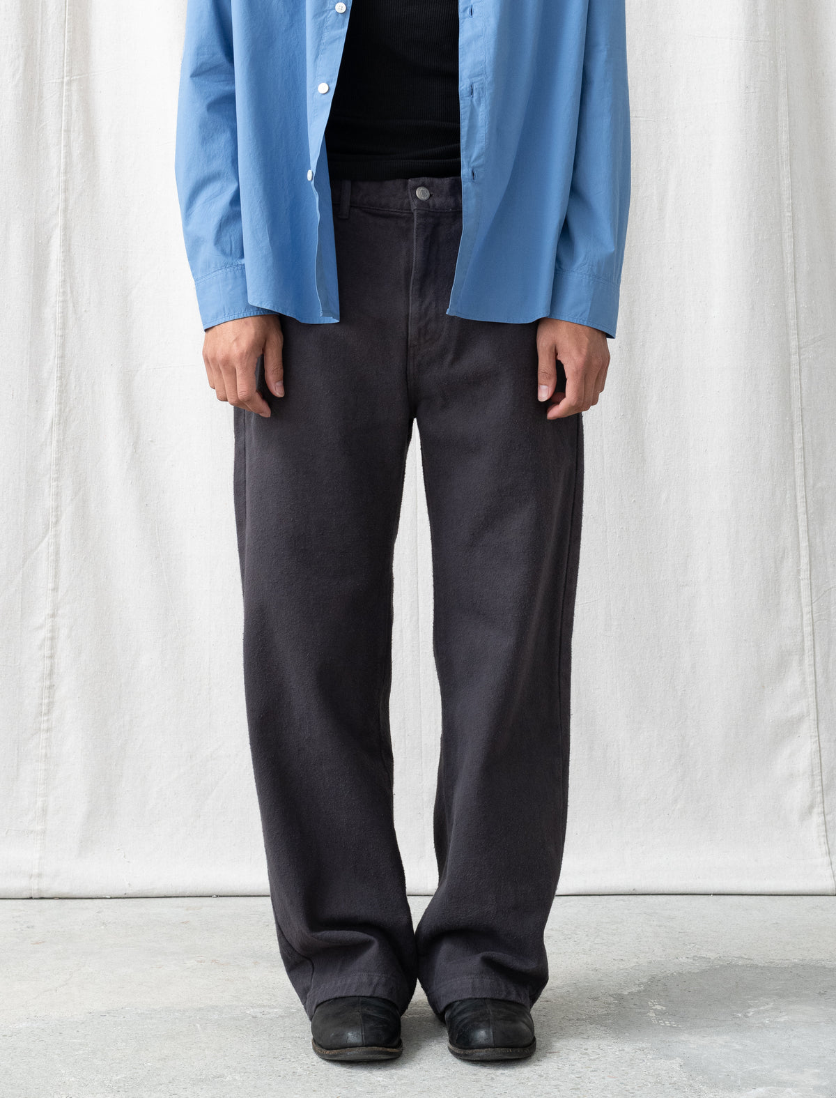 Straight Cut Jeans (Brushed Gull Twill)