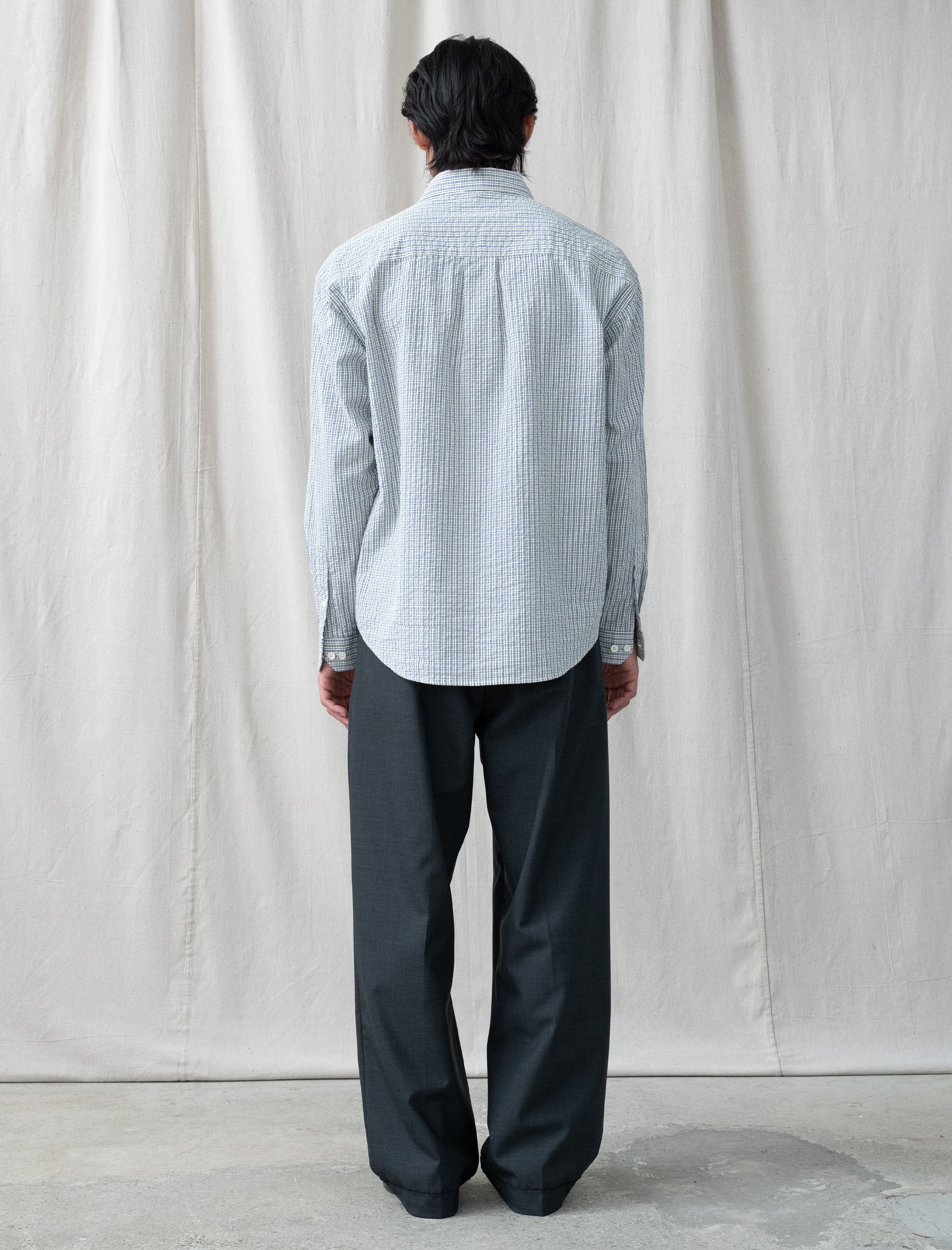 Patch Trousers (Dark Grey Dry Wool)
