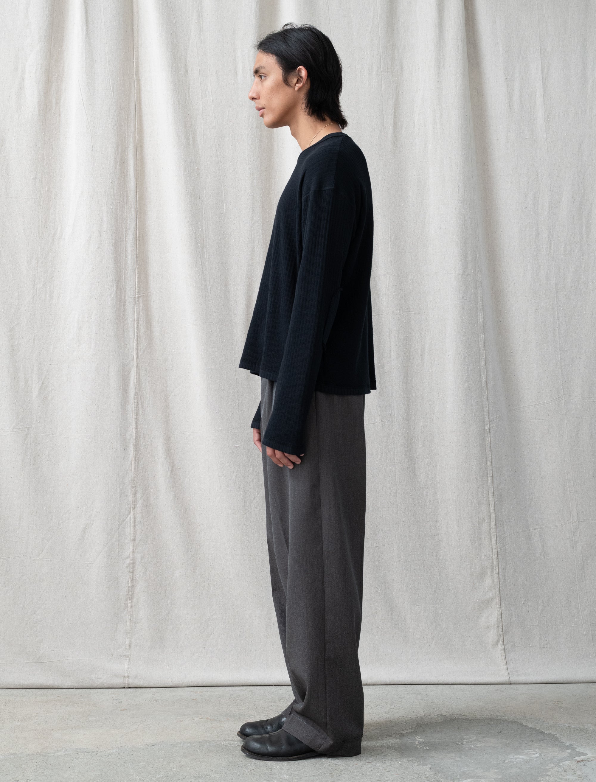 Patch Trousers (Taupe Wool Twill)