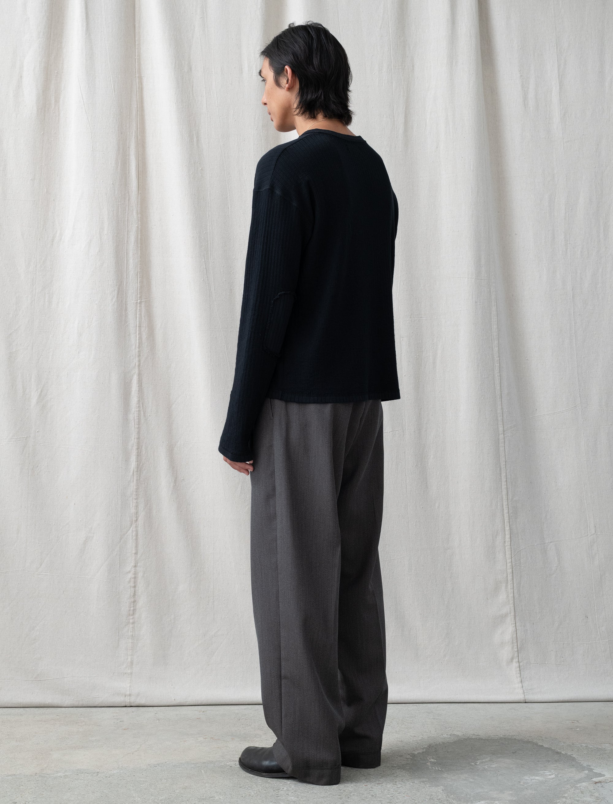 Patch Trousers (Taupe Wool Twill)