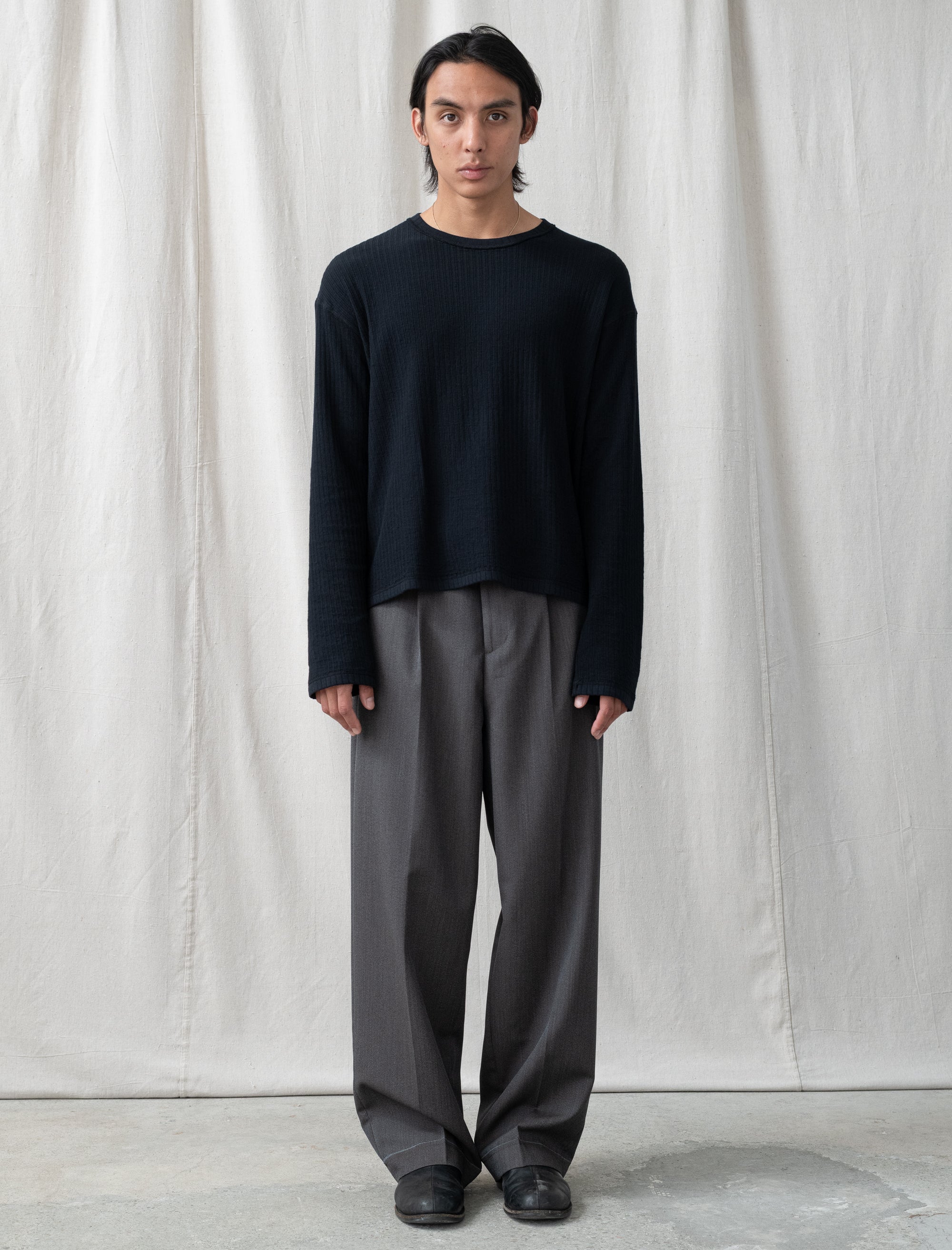 Patch Trousers (Taupe Wool Twill)