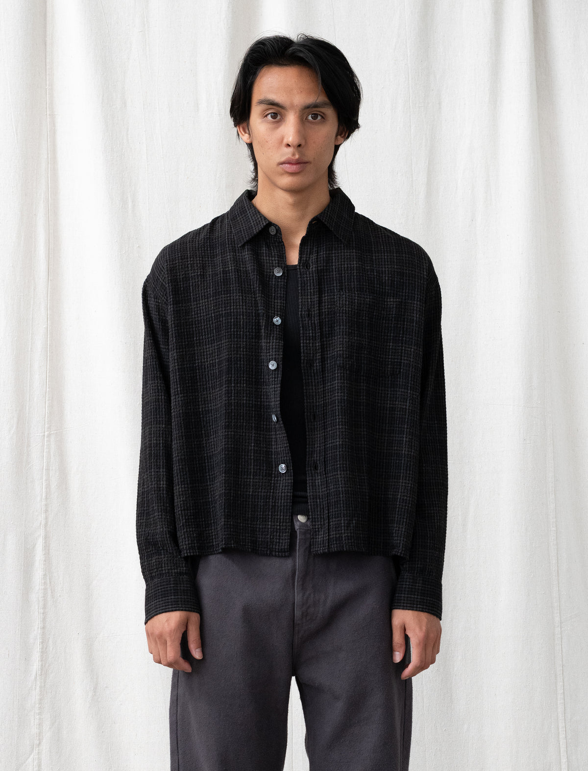 Priority Shirt (Overdyed Black Check)