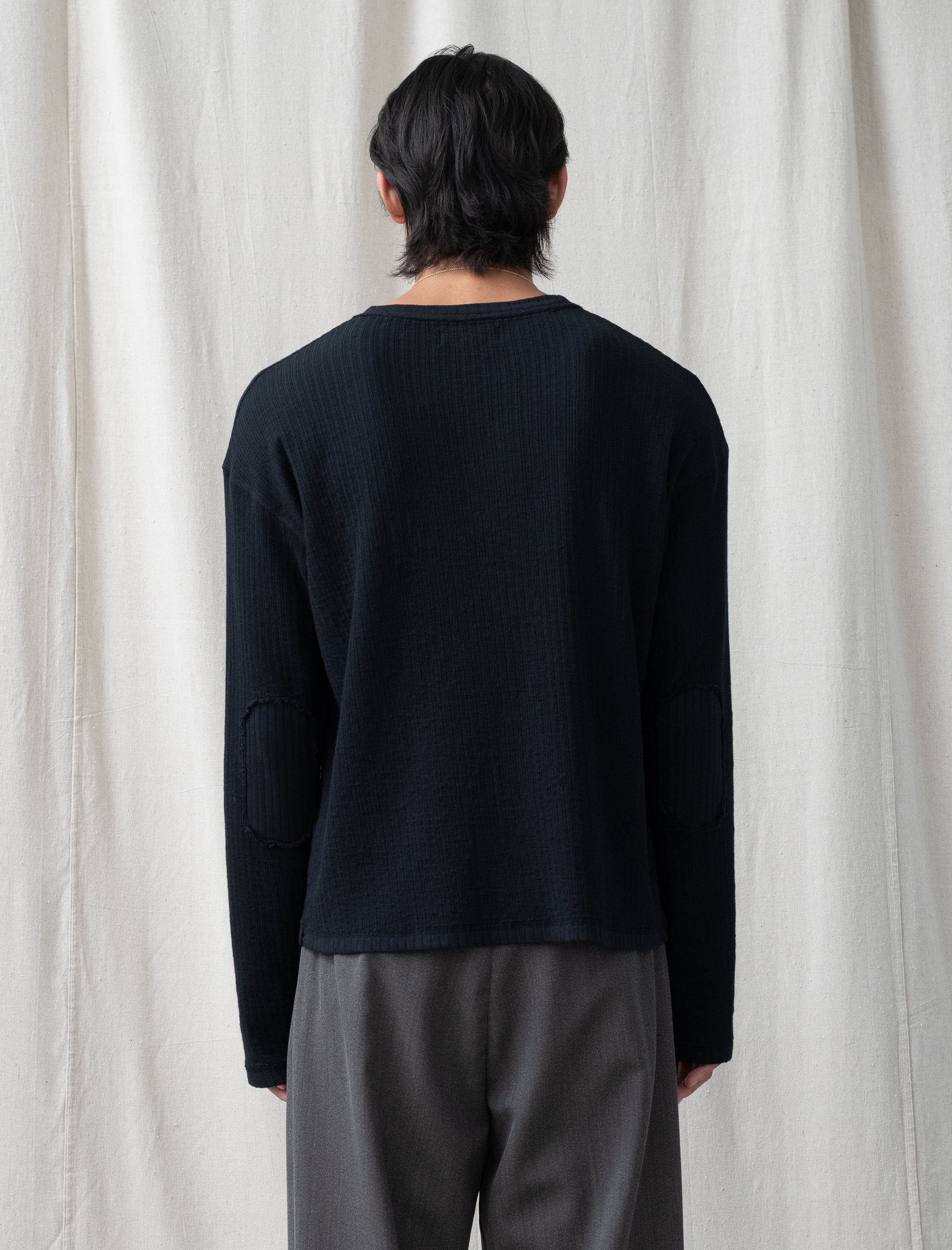 Reverse Rib Sweater (Black)
