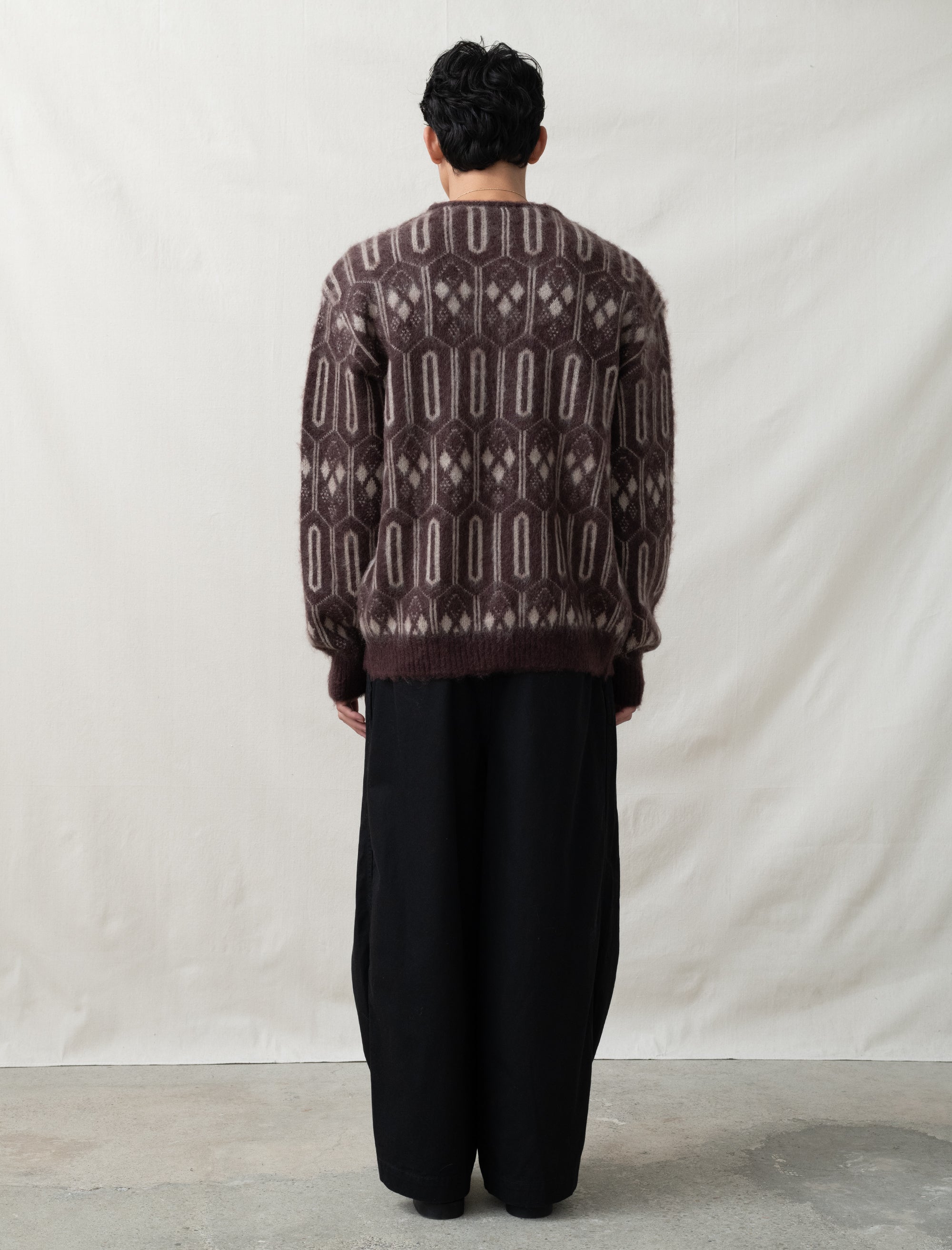 Mohair Cardigan (Burgundy)